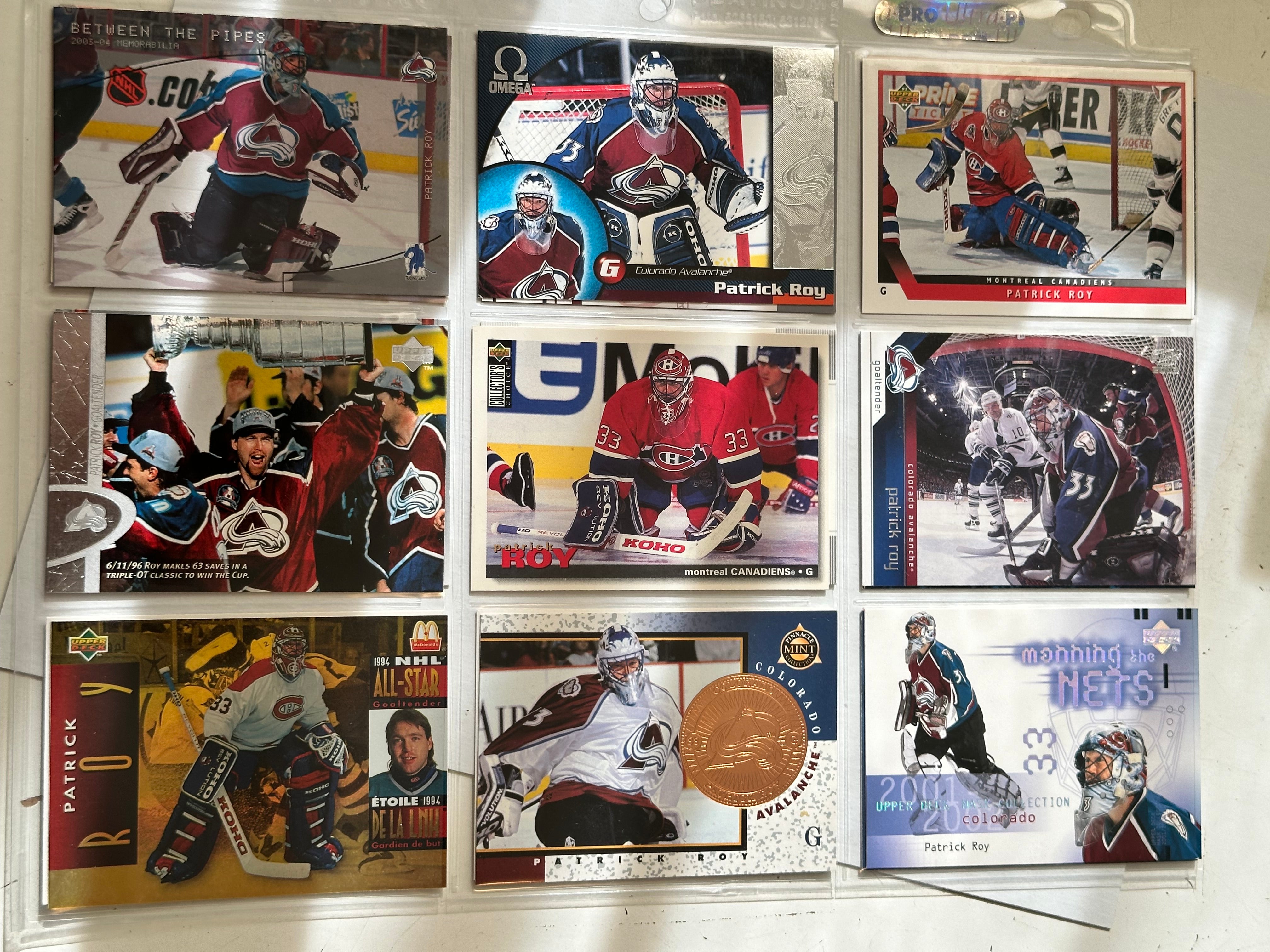 Patrick Roy Montréal Canadiens hockey legend 18 cards lot deal