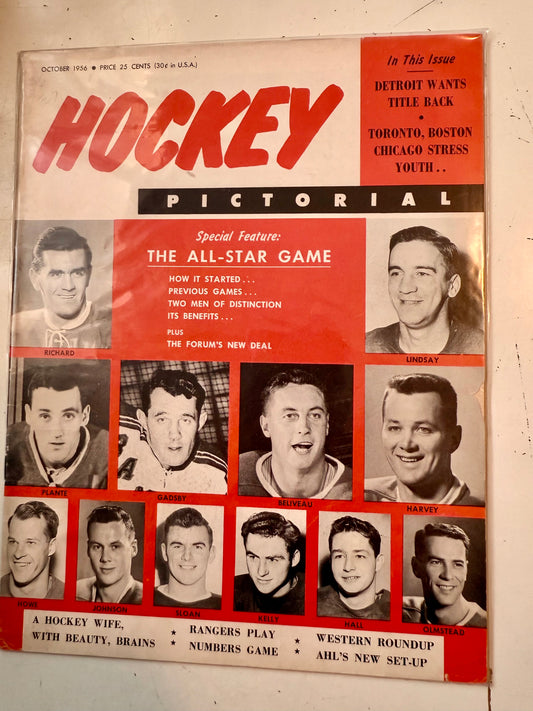 Hockey Pictorial vintage magazine 1956 ( all-star game)