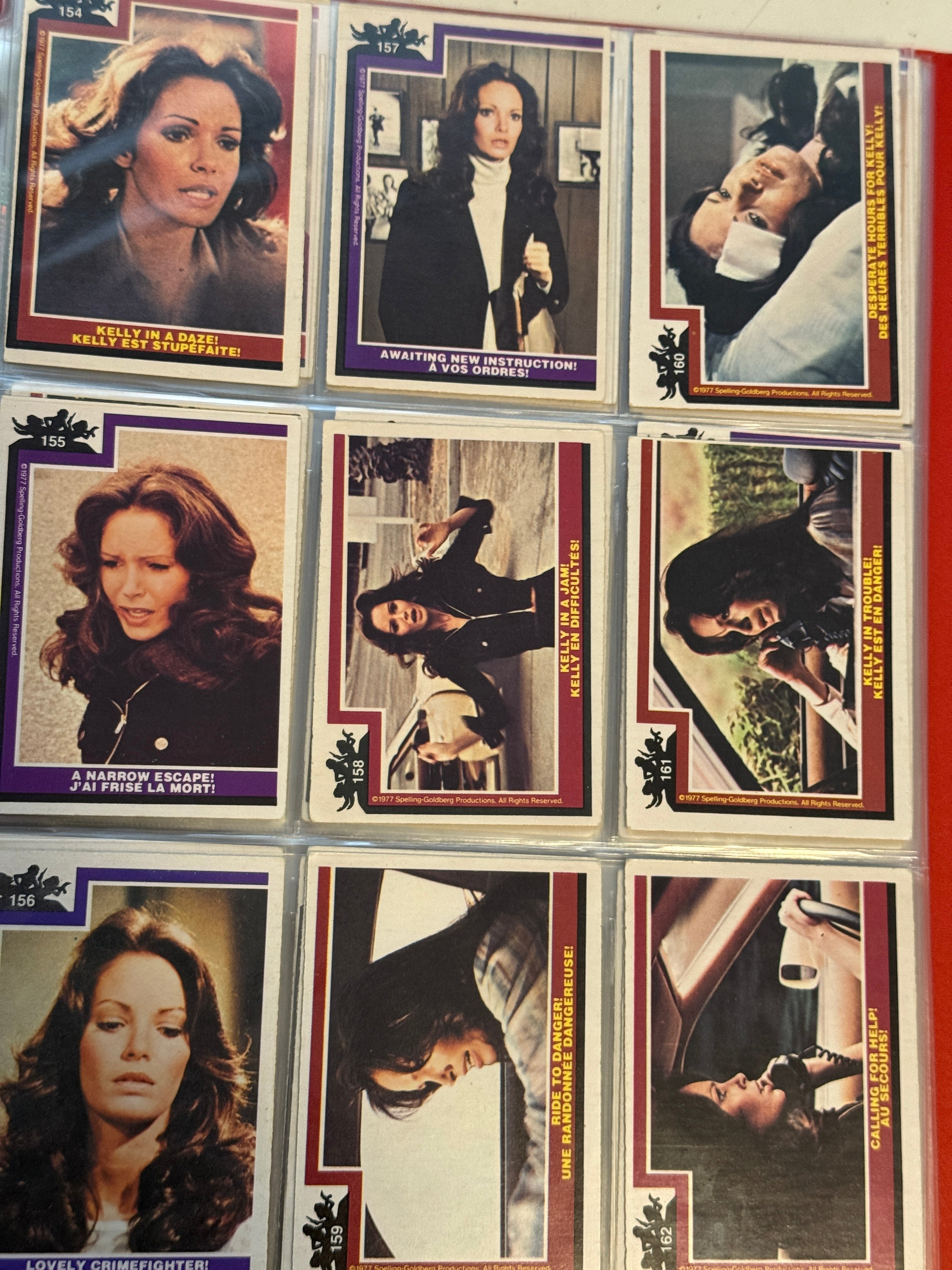 Charlie’s Angels TV show rare series 1 to 4 Opc Canadian with stickers complete set 1977
