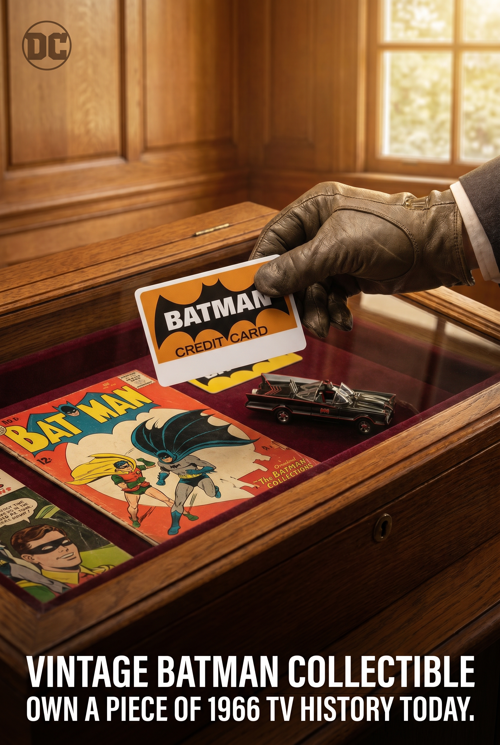 Batman rare original collectible credit card from 1980
