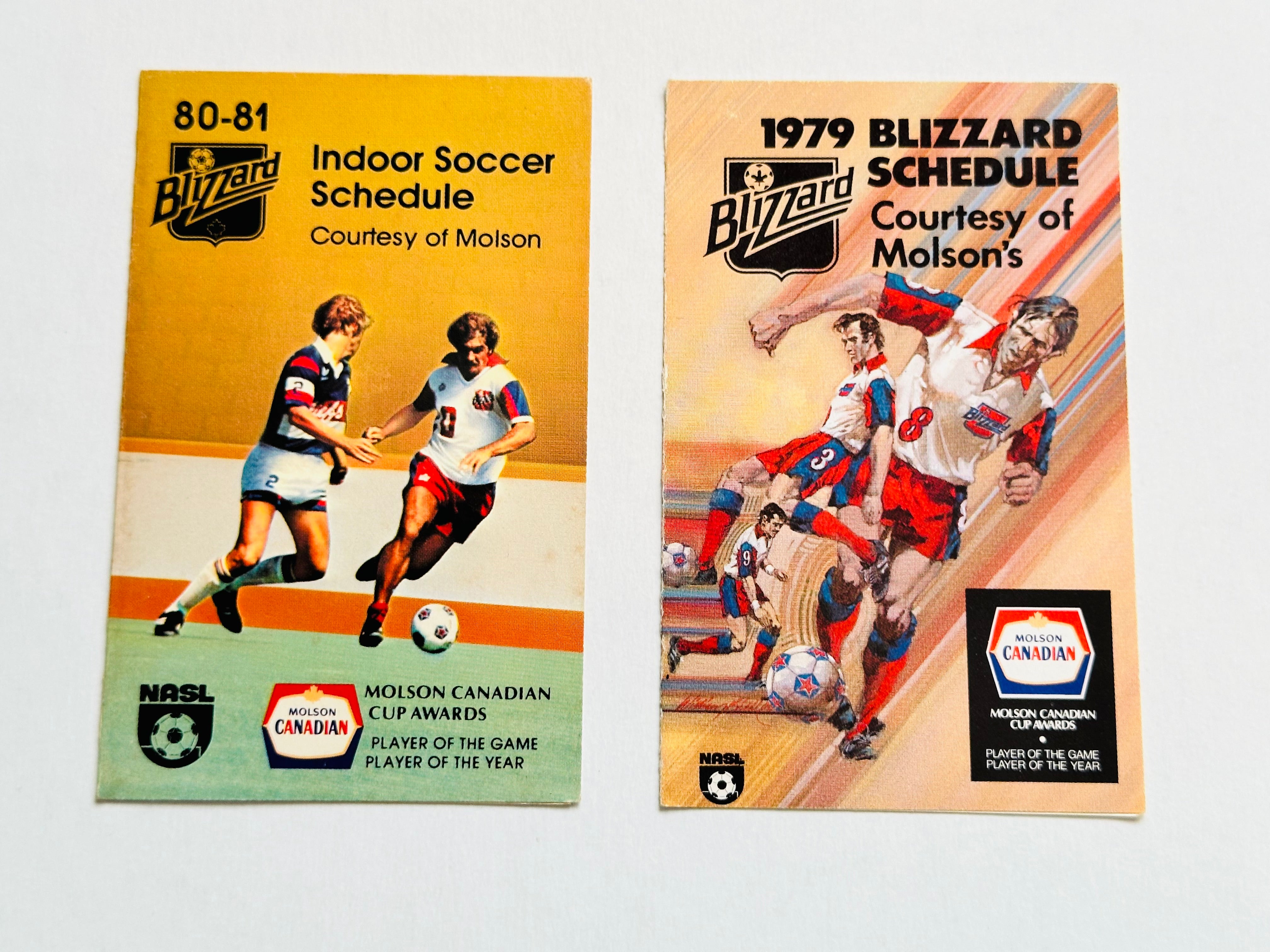 Toronto blizzard soccer two vintage pocket schedules