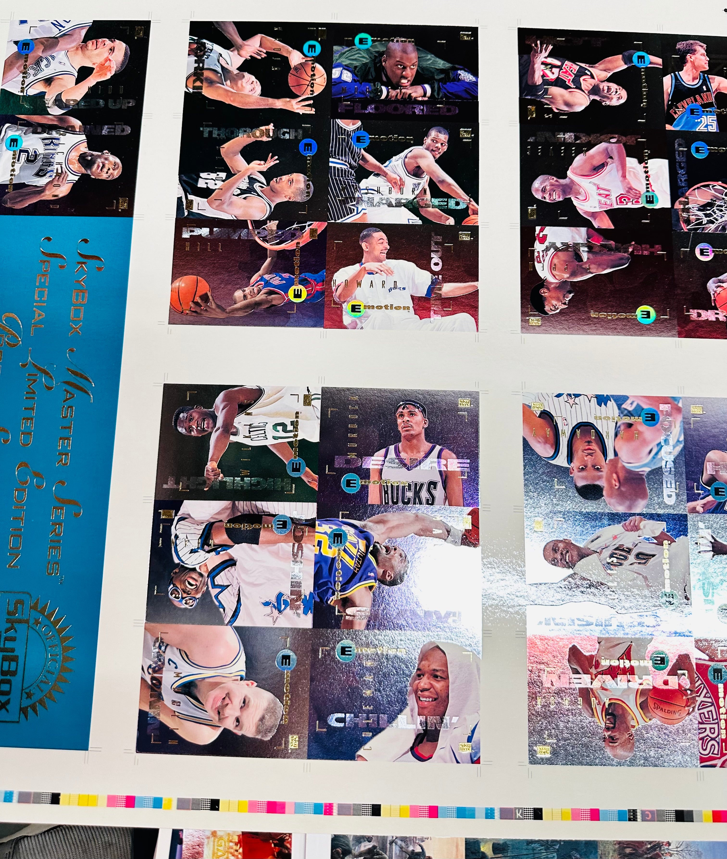 1995 Skybox basketball rare master series limited numbered press cards 1995 Skybox basketball rare master series limited numbered press cards