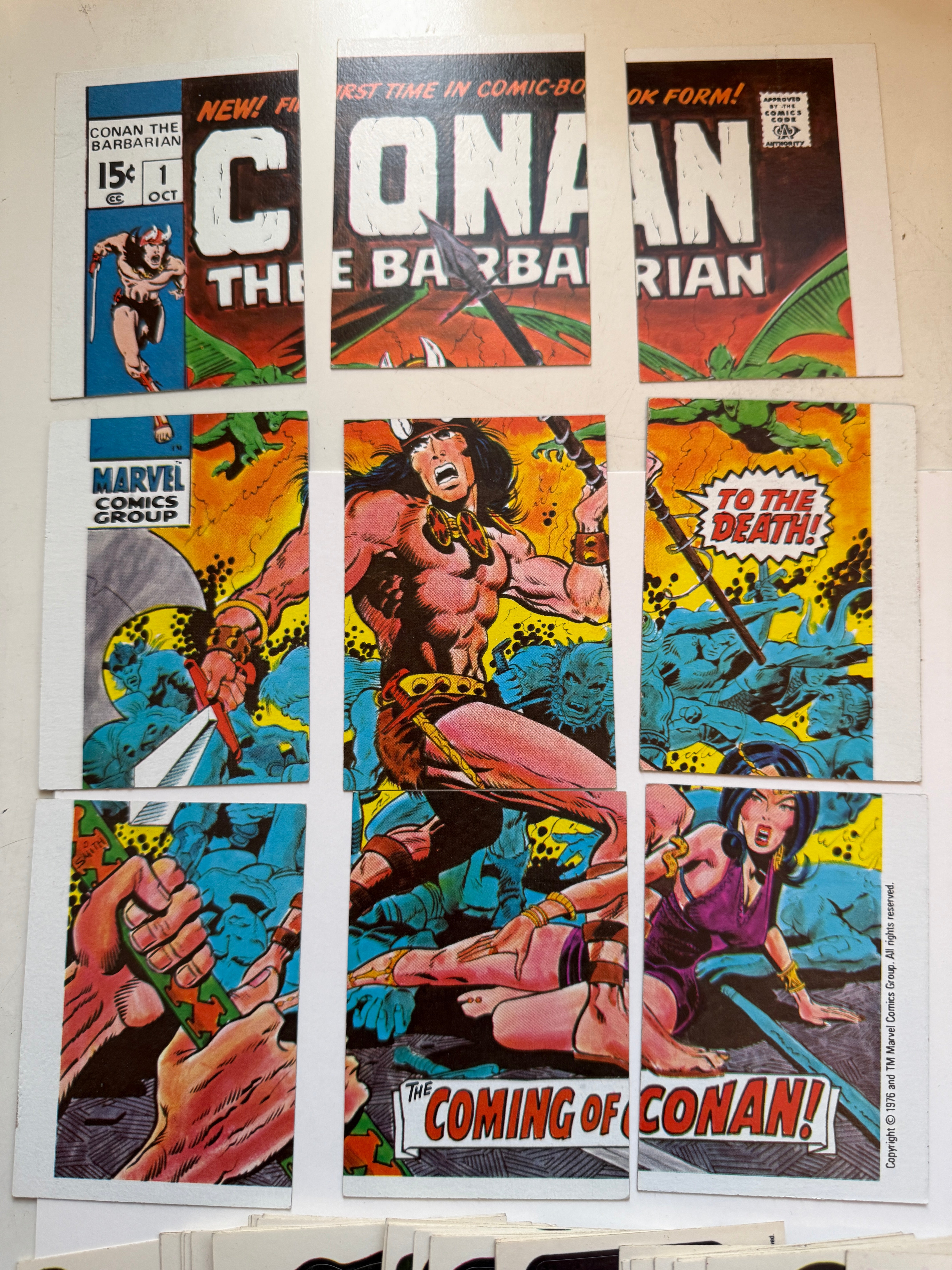 Marvel stickers cards set and puzzle set high grade condition 1976