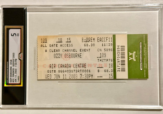 Ozzy Osbourne graded concert ticket 2003