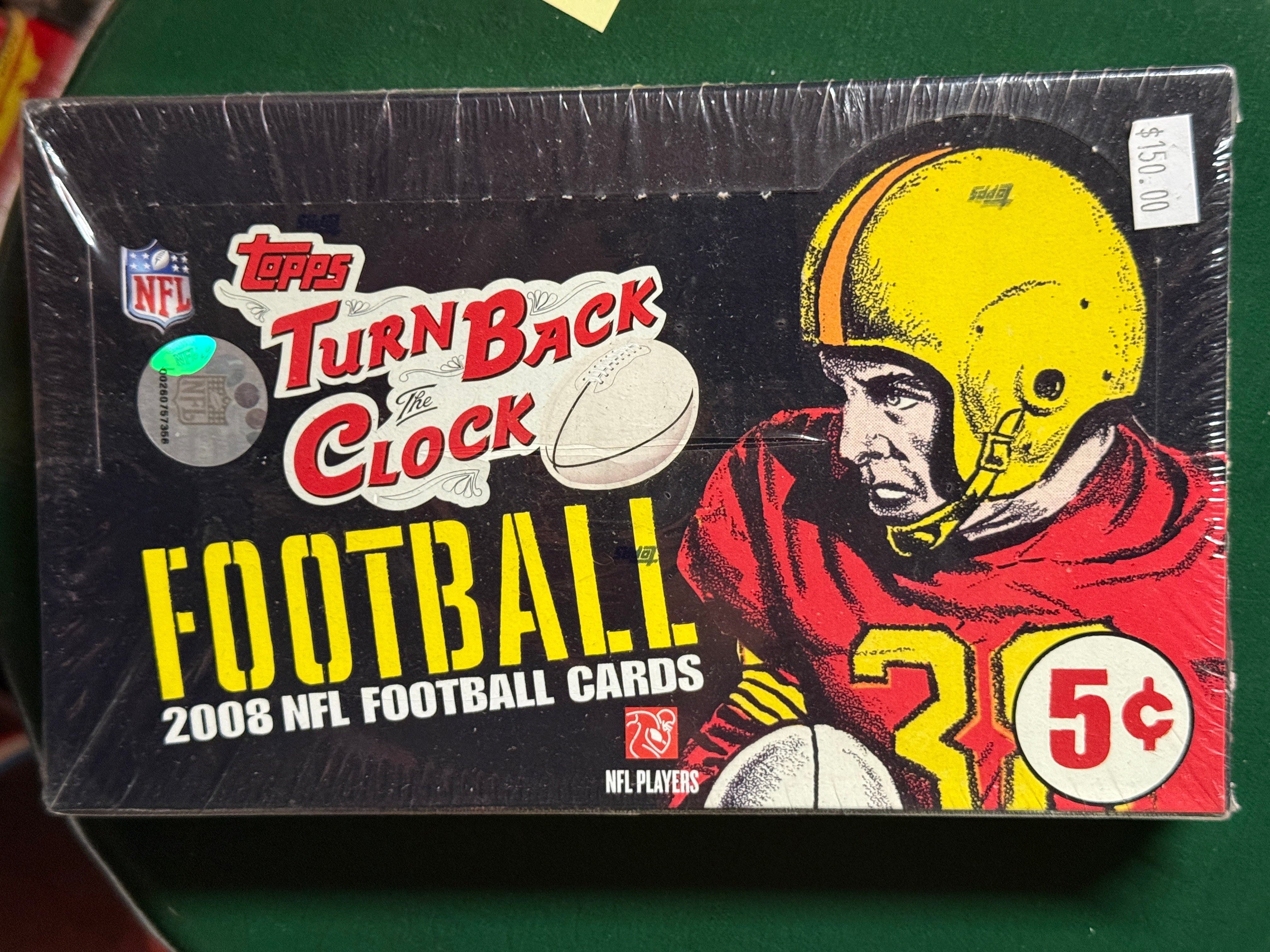 Topps turned back the clock football cards 36 packs sealed Box 2008