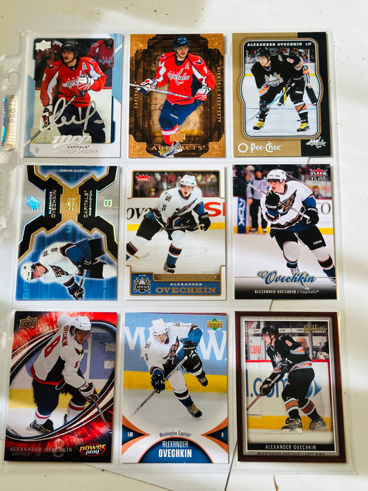 Alexander Ovechkin nine hockey cards lot deal