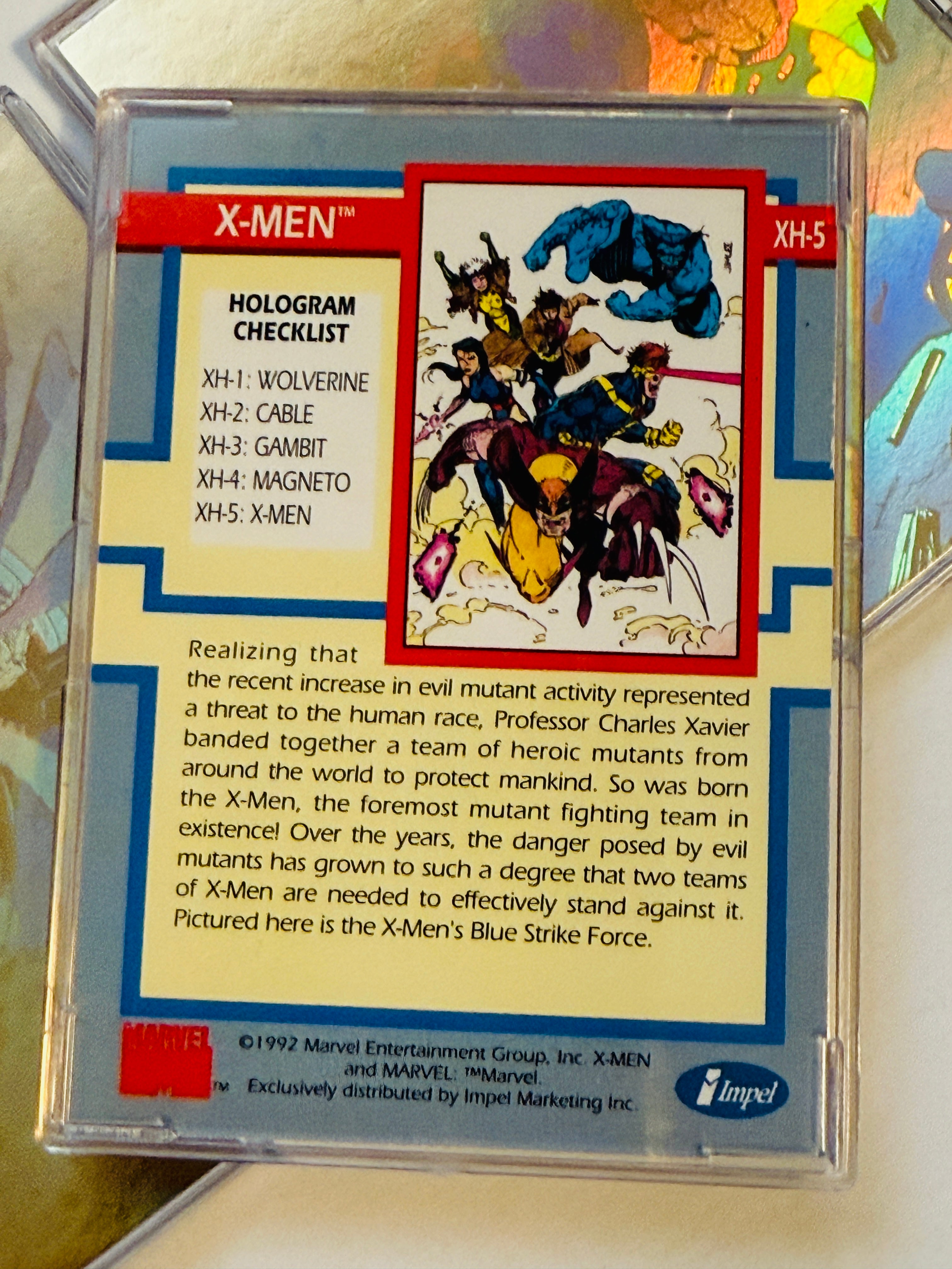 X-Men series 1 rare Jim Lee skybox hologram cards insert set 1992 X-Men series 1 rare Jim Lee skybox hologram cards insert set 1992