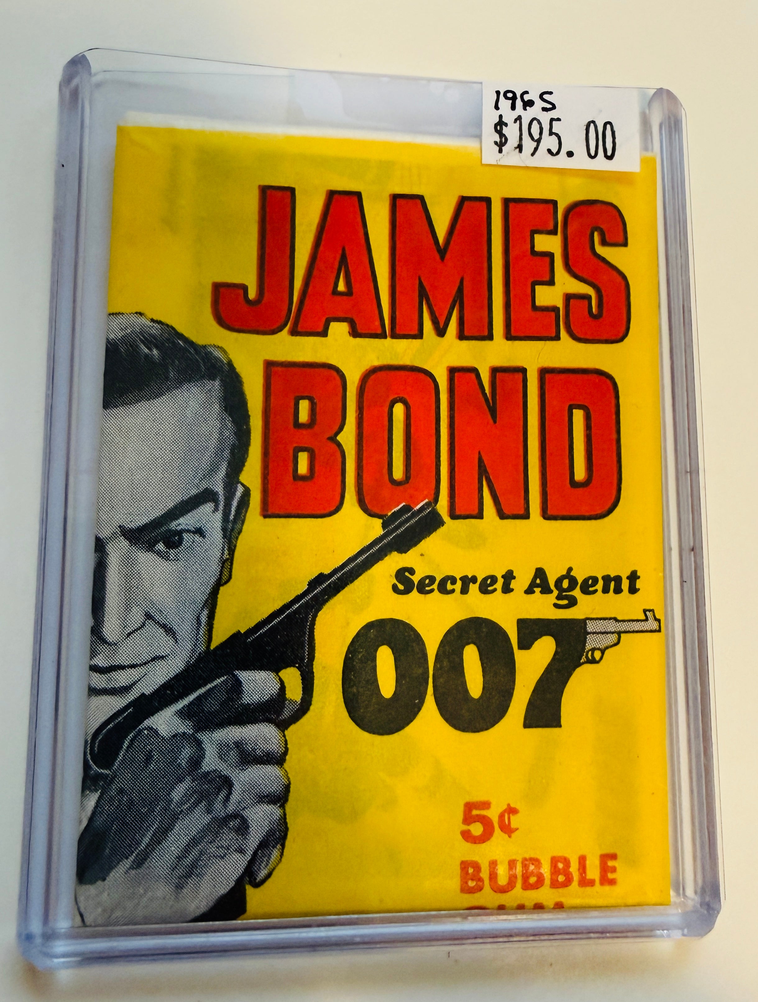 James Bond movies rare card wrapper from 1965