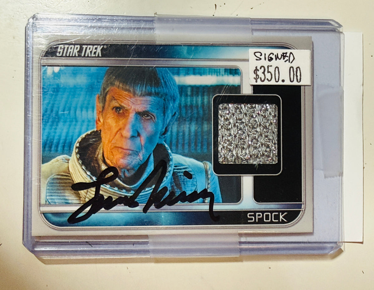 Star Trek rare Spock Leonard Nimoy memorabilia insert card autograph by Nimoy with COA
