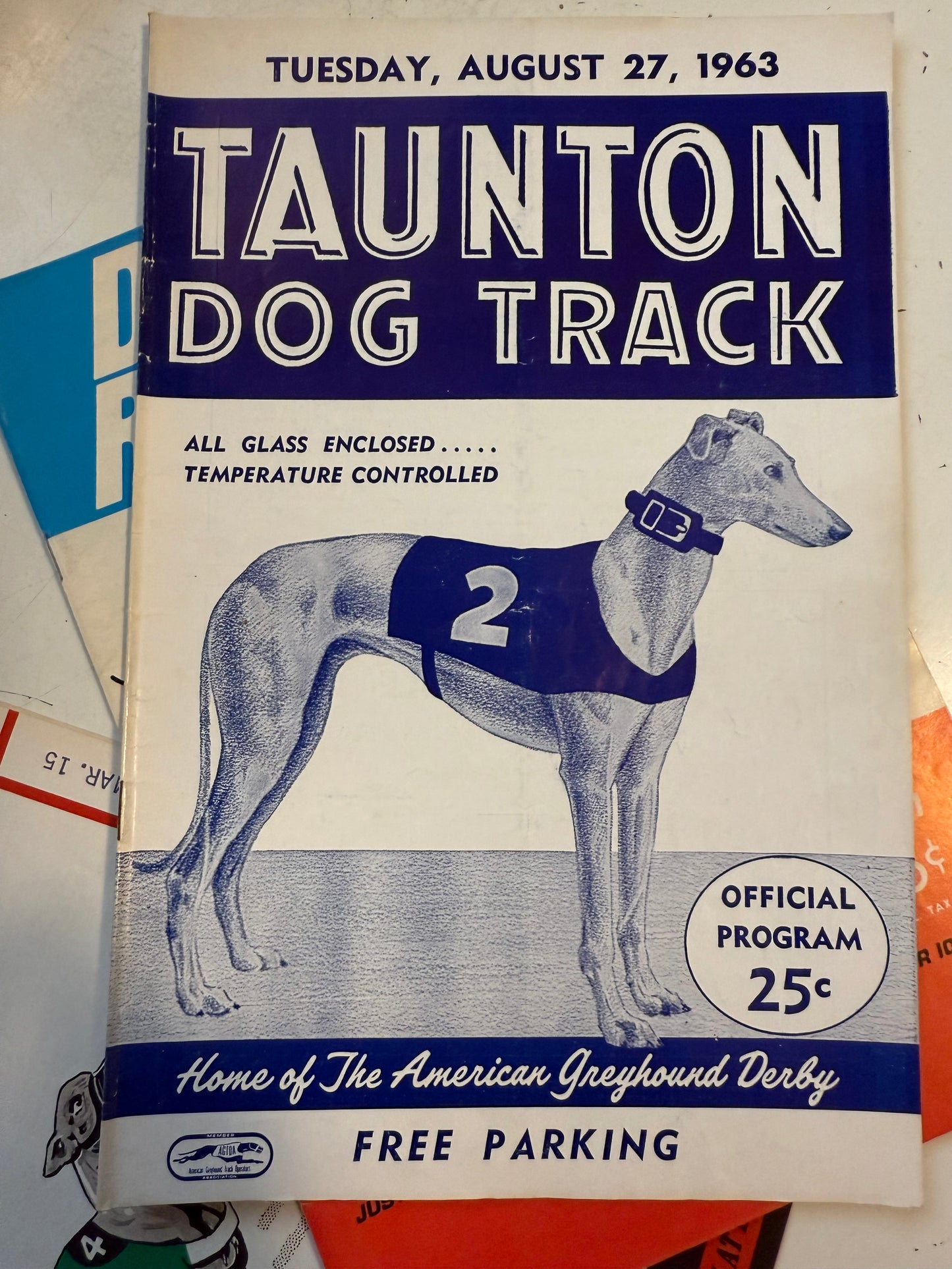 Dog racing 4 vintage programs 1960s and 1970s lot deal