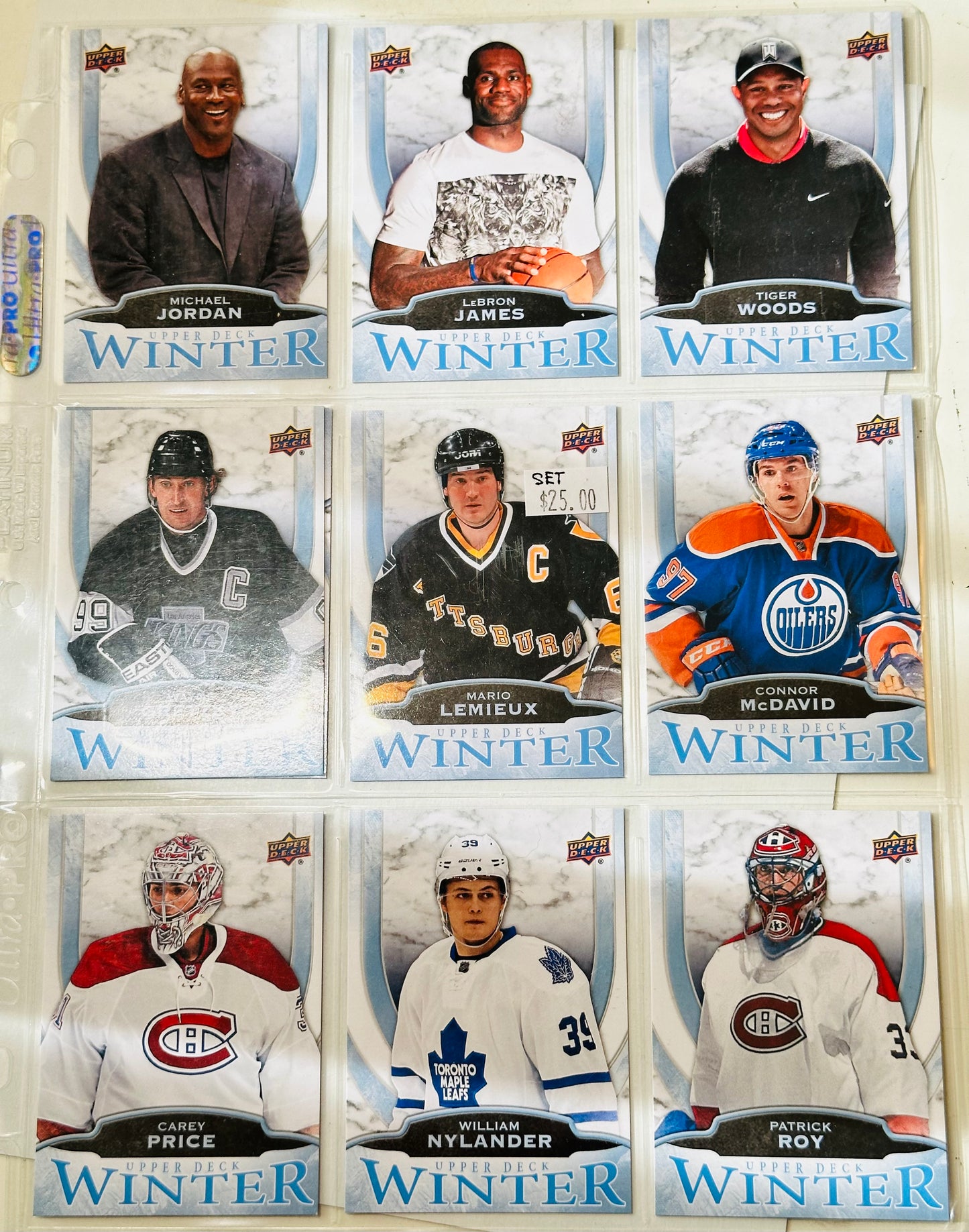 Upper Deck superstar nine card Sportscards limited issued set