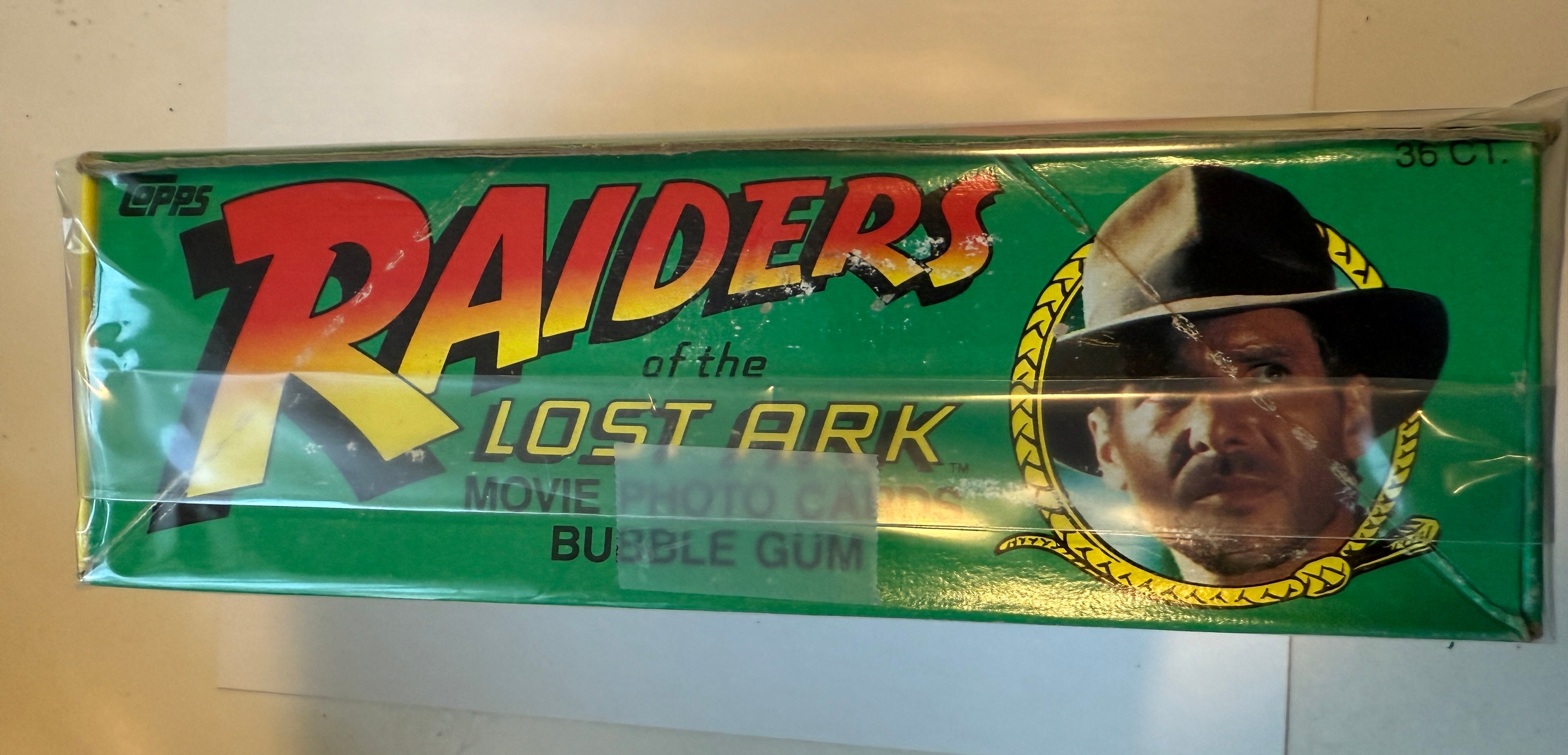 Raiders of the Lost Ark movie cards 36 sealed packs box 1981