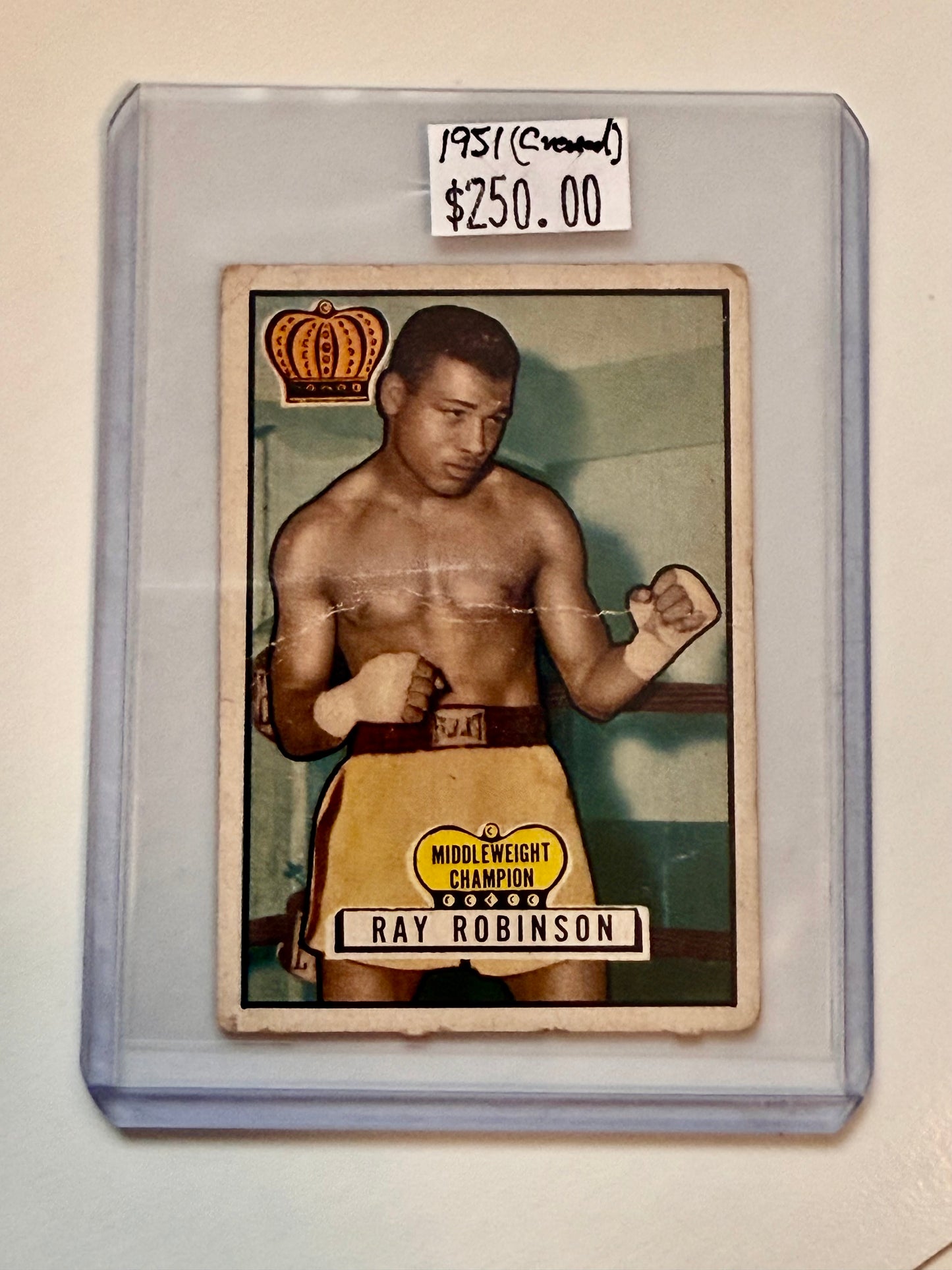 Sugar Ray Robinson rare vintage ringside boxing card 1951