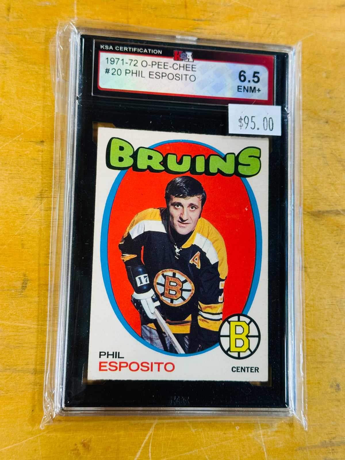 Phil Esposito nice high grade vintage hockey opc card 1971-72
