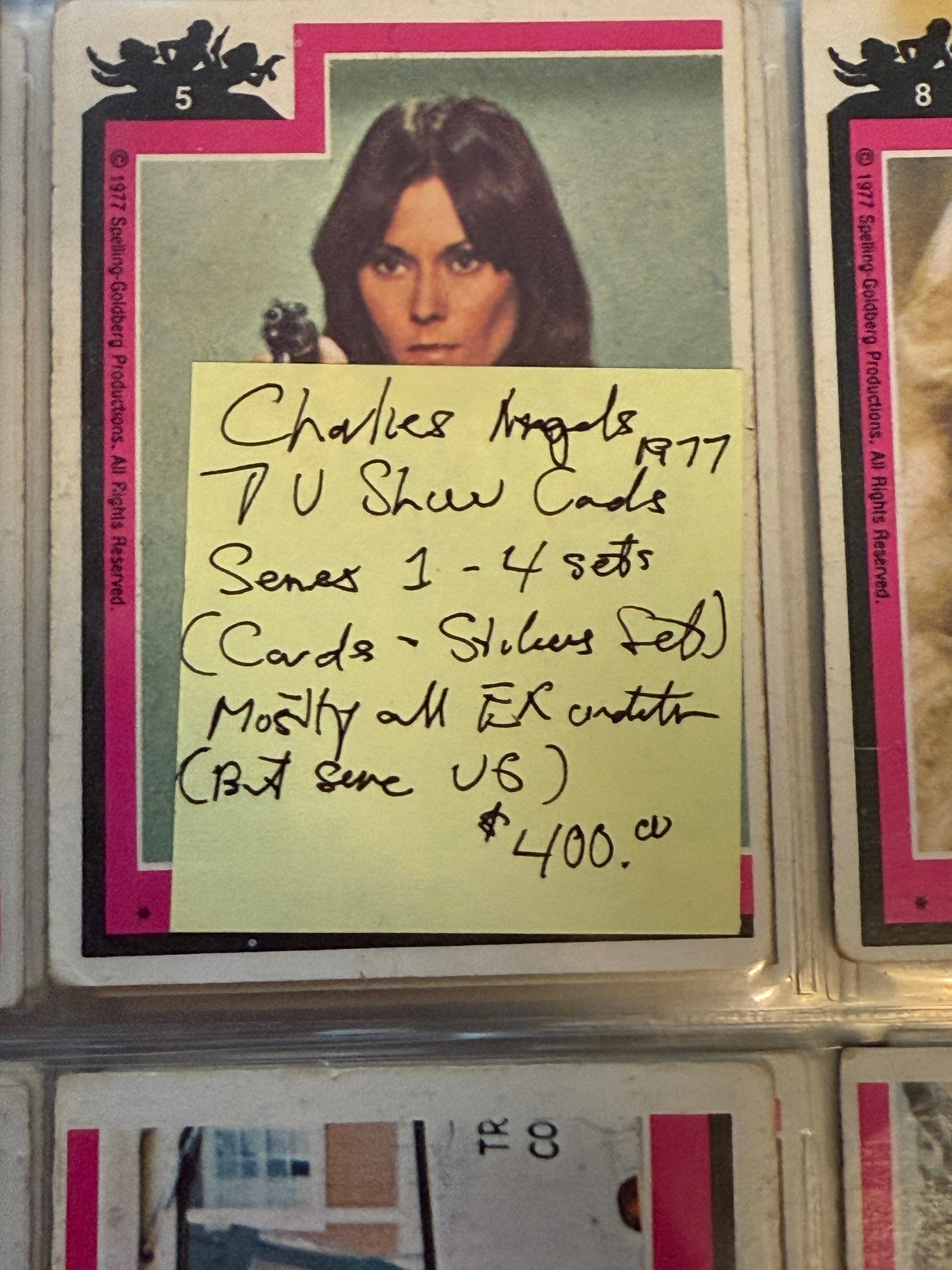 Charlie’s Angels TV show rare series 1 to 4 Opc Canadian with stickers complete set 1977