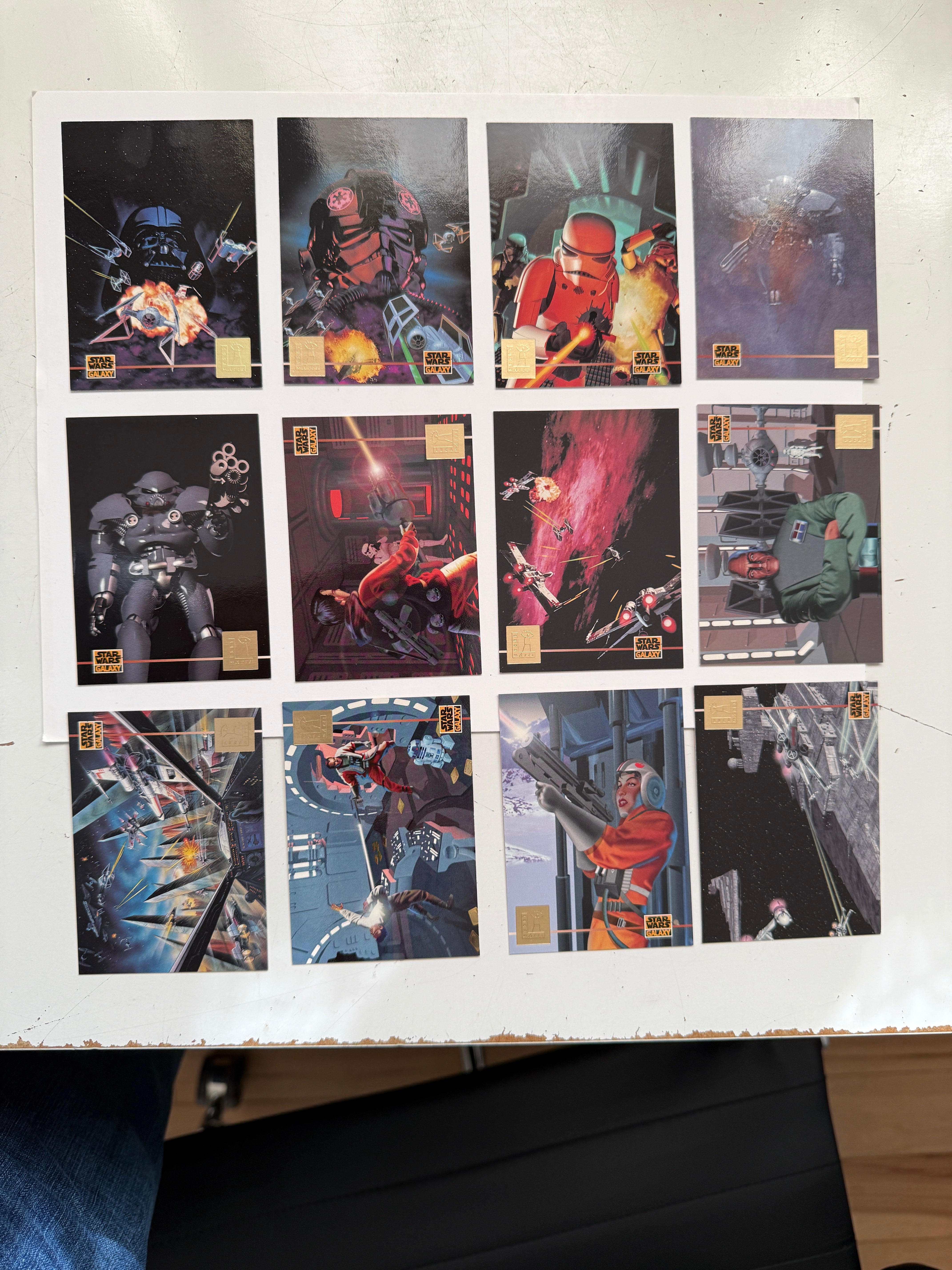 Star Wars Galaxy Topps gold insert card set 1995