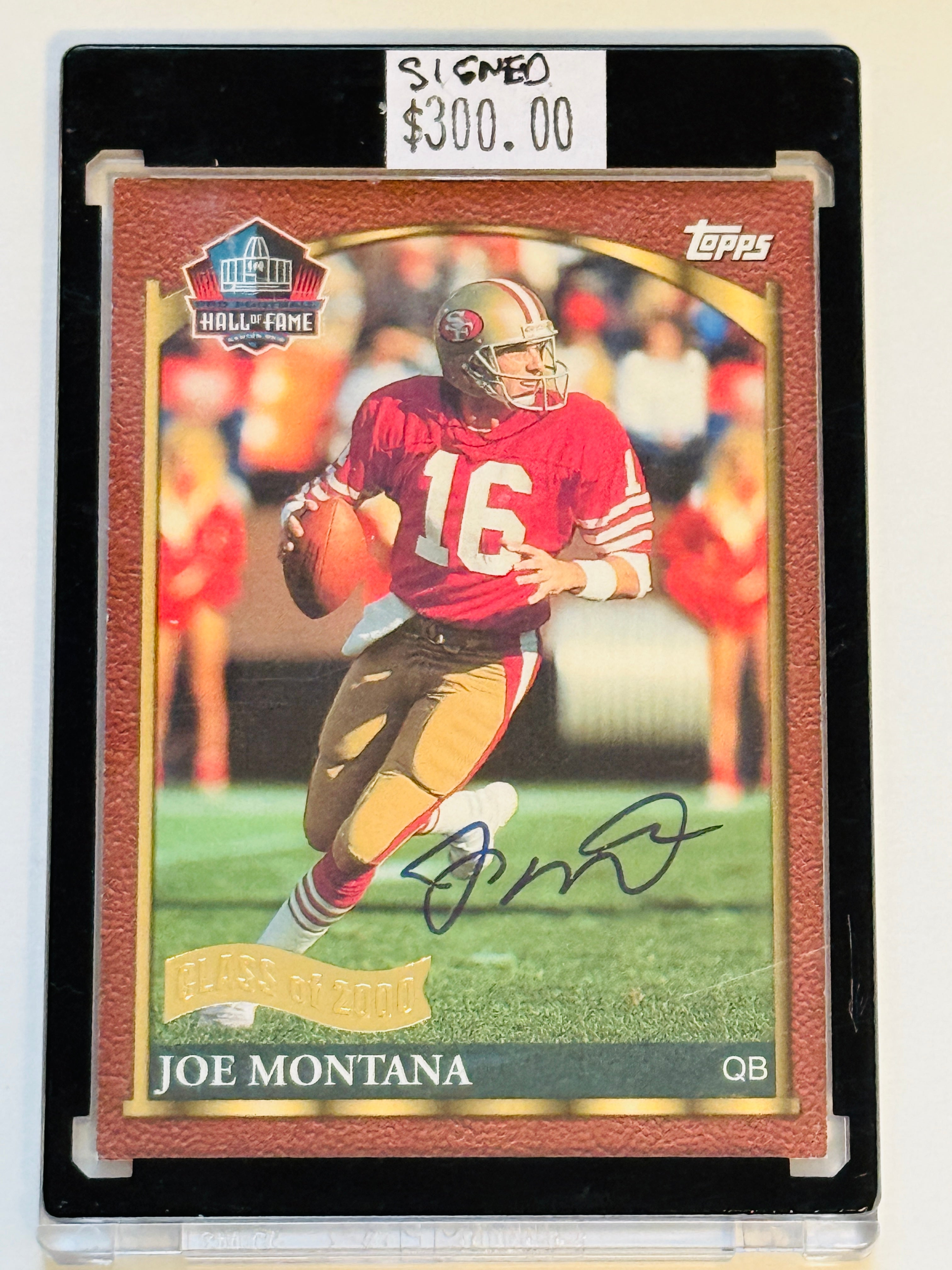 Show, Montana, rare autograph card certified by football Hall of Fame