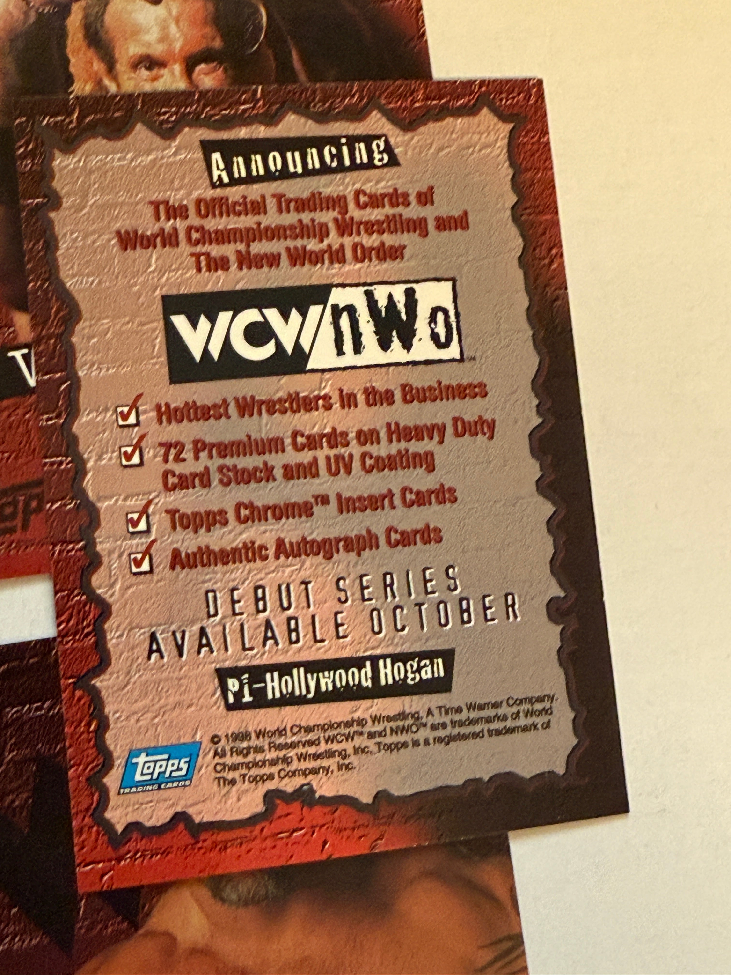 WCW Wrestling five cards promo set 1998