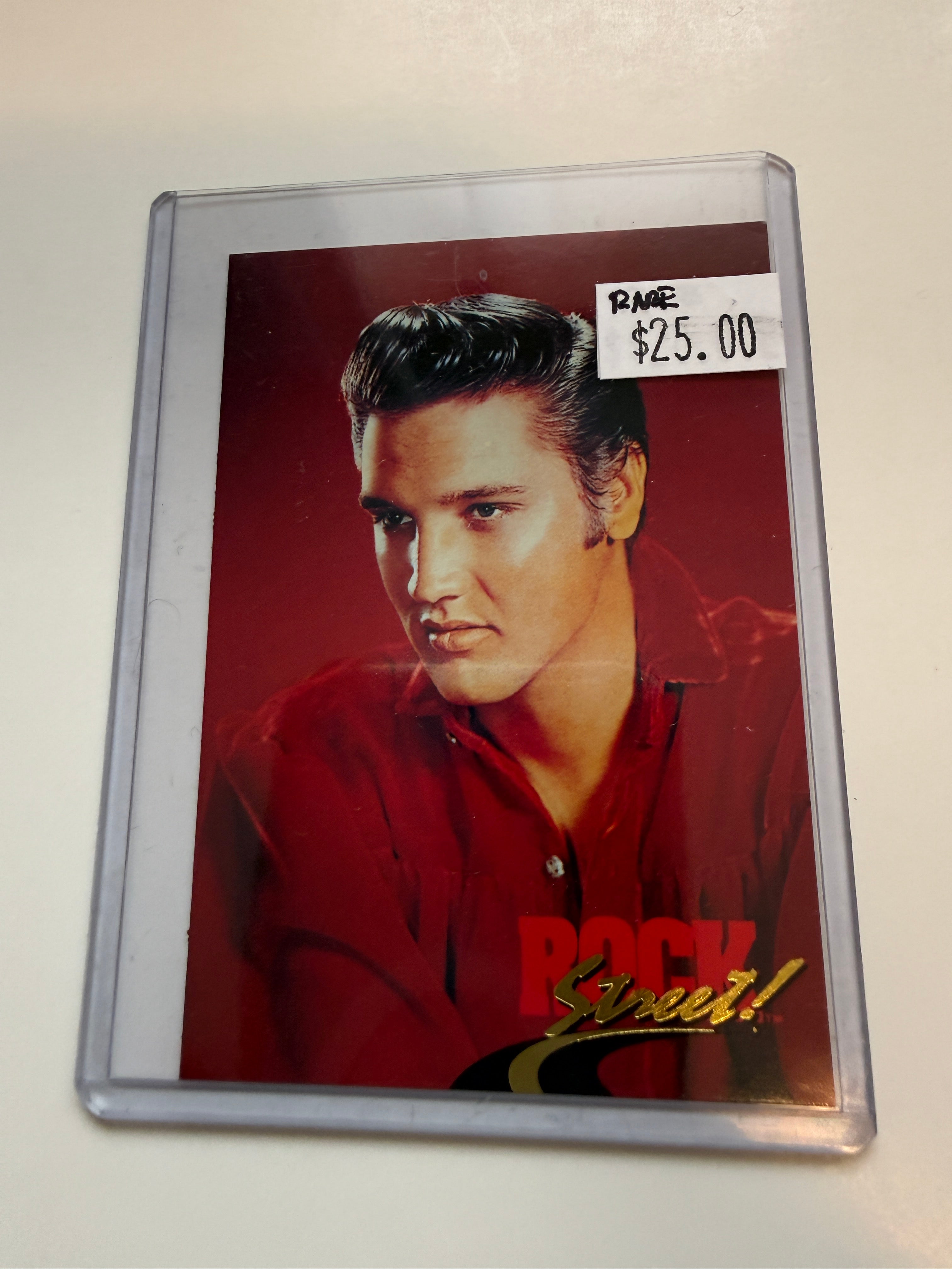 Elvis rock Street vintage promo card 1990s