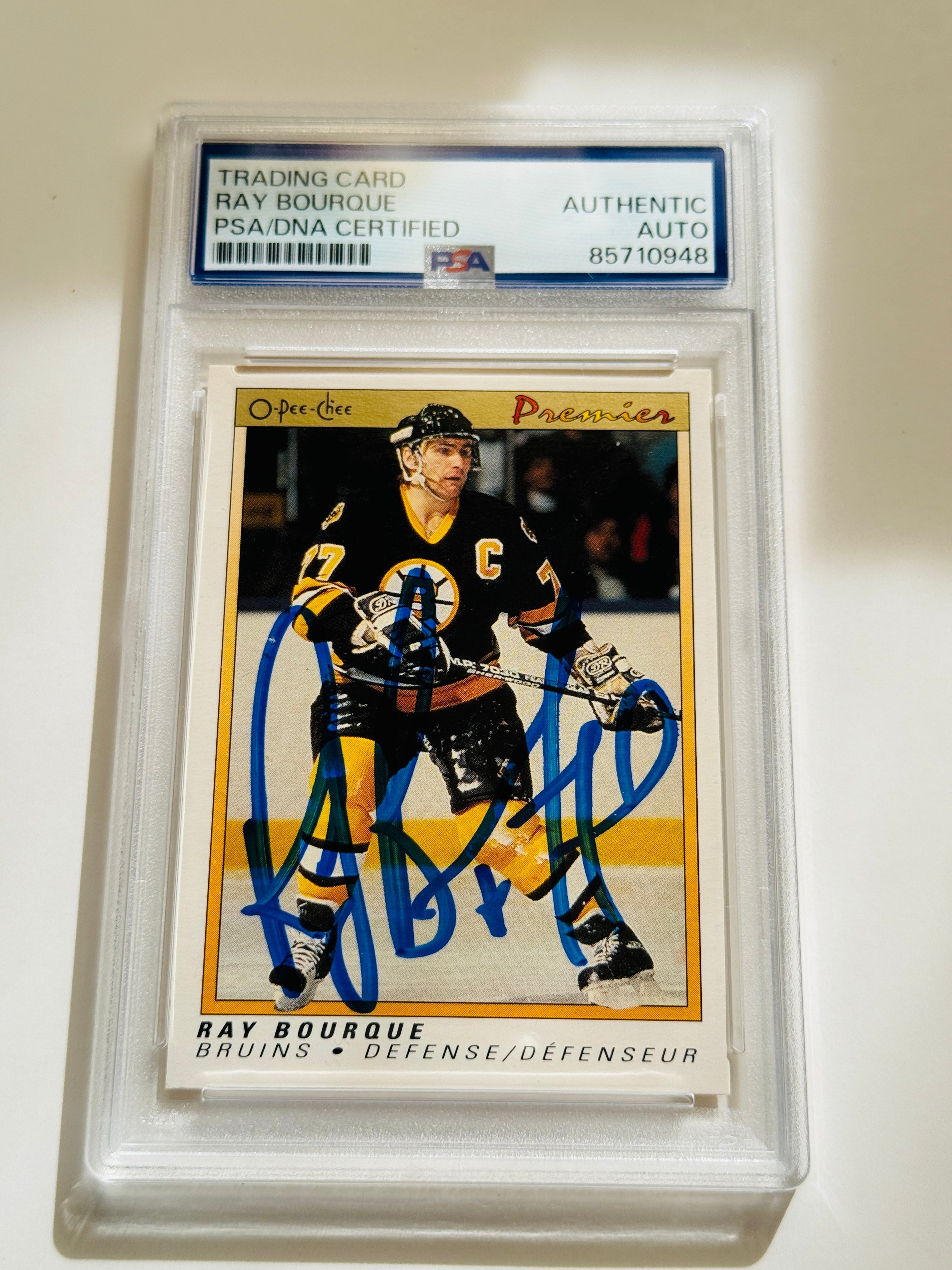 Ray Bourque NHL hockey legend autographed card PSA certified