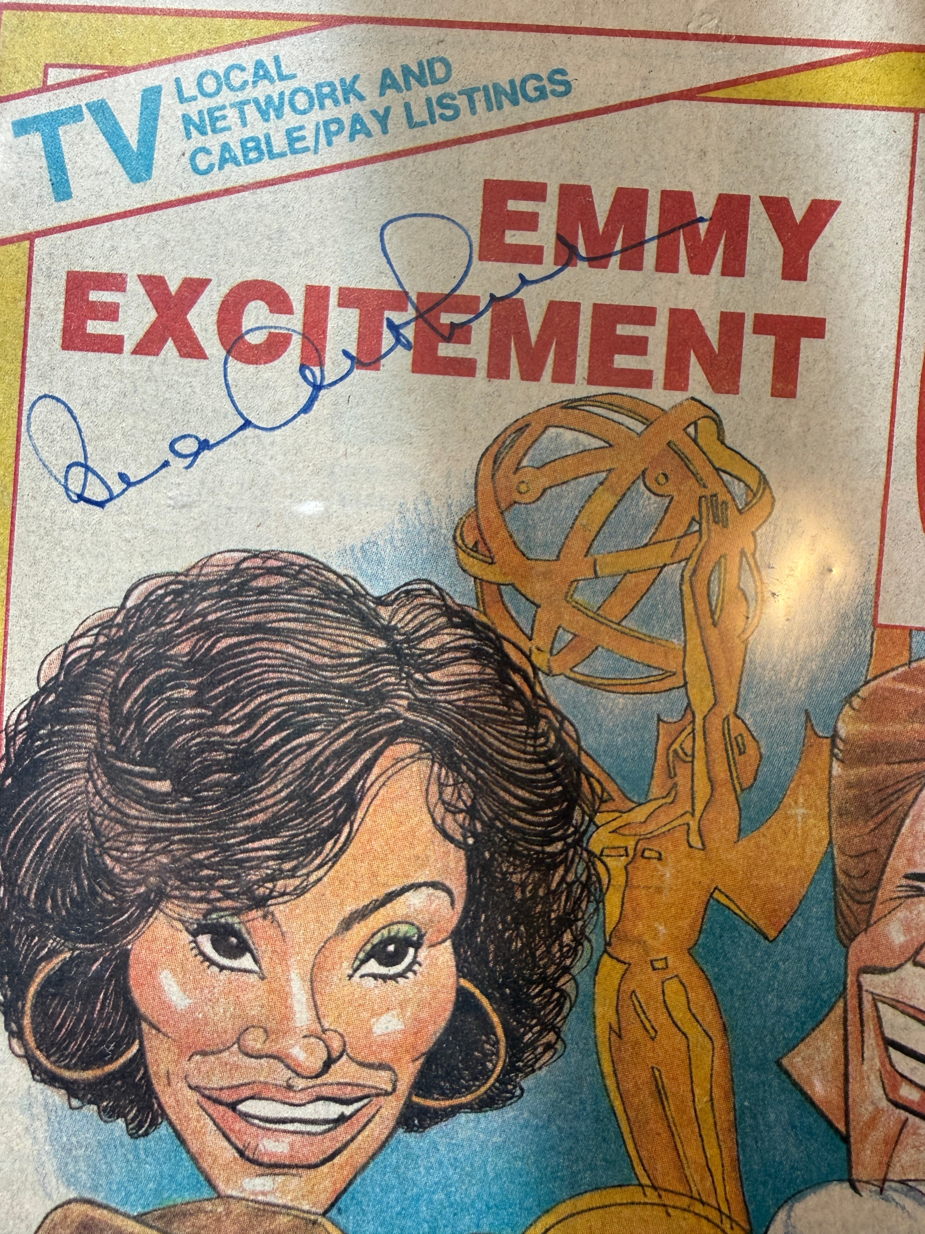 Golden Girls Bea Authur rare signed TV guide ad sold with COA