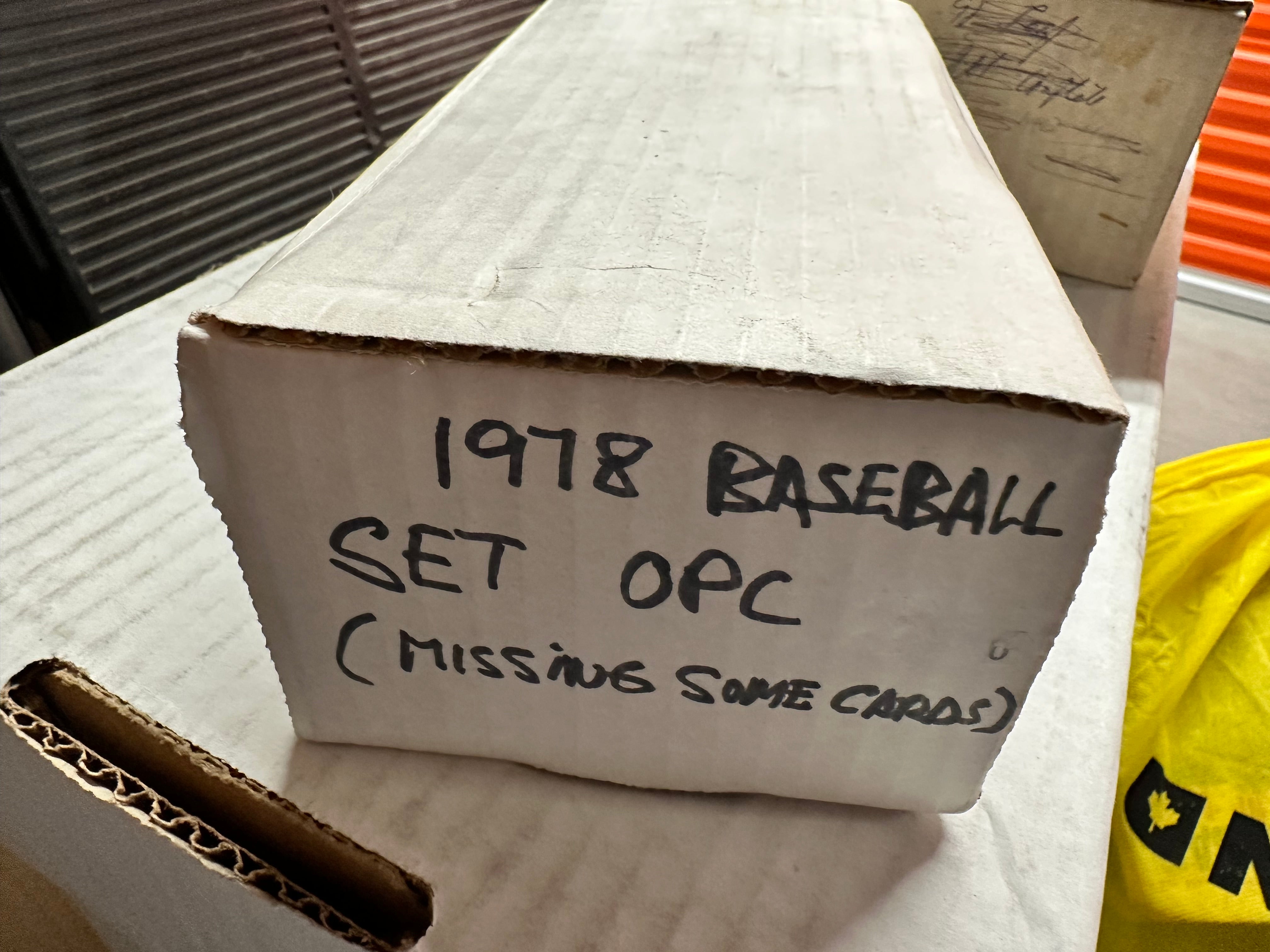 1978 Opc baseball Canadian version set missing some cards