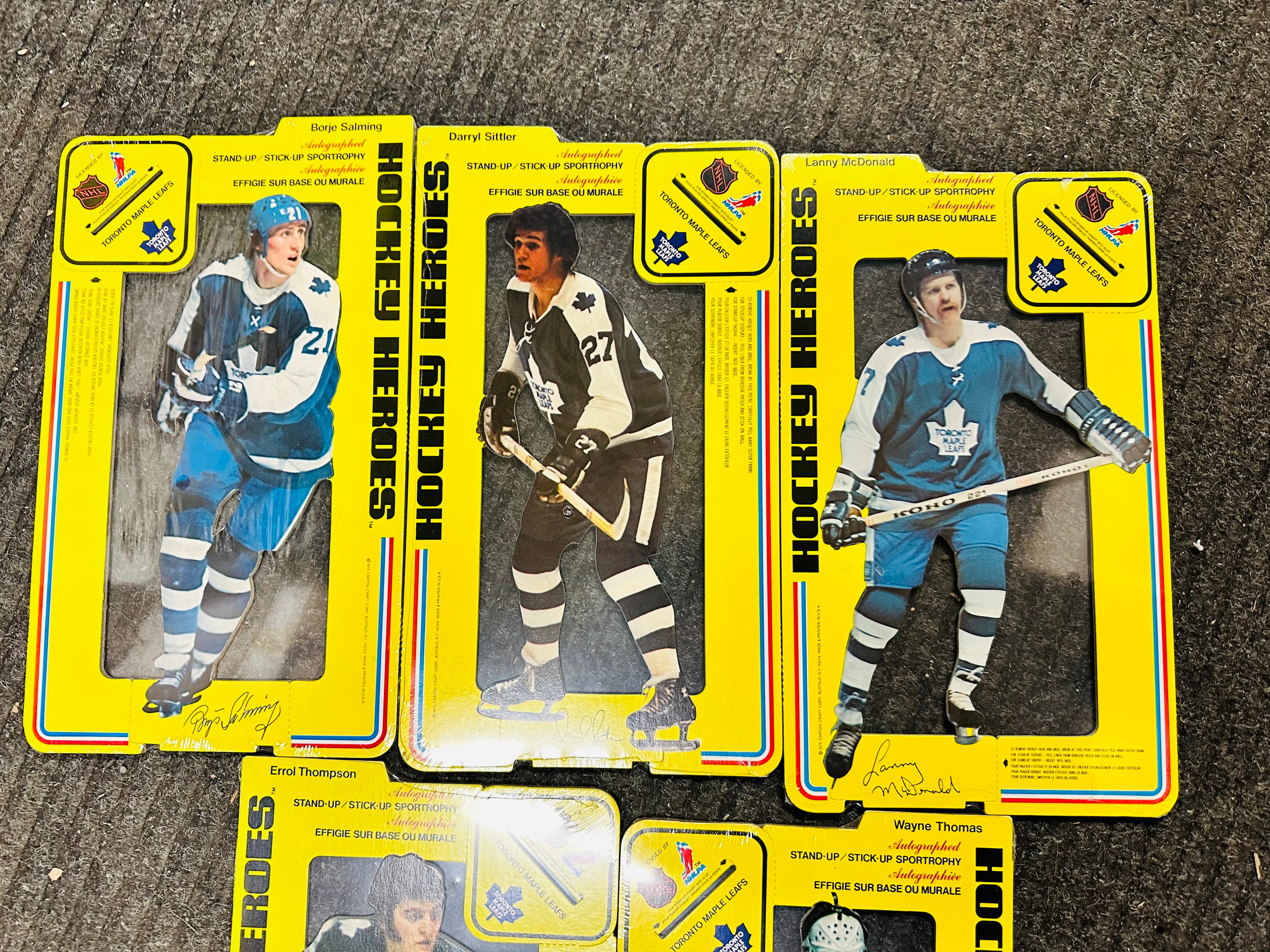 Toronto Maple Leafs hockey Heroes 5 stand-ups rare set 1975