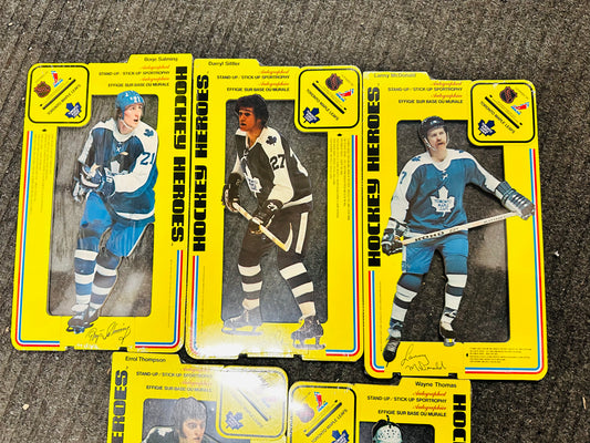 Toronto Maple Leafs hockey Heroes 5 stand-ups rare set 1975