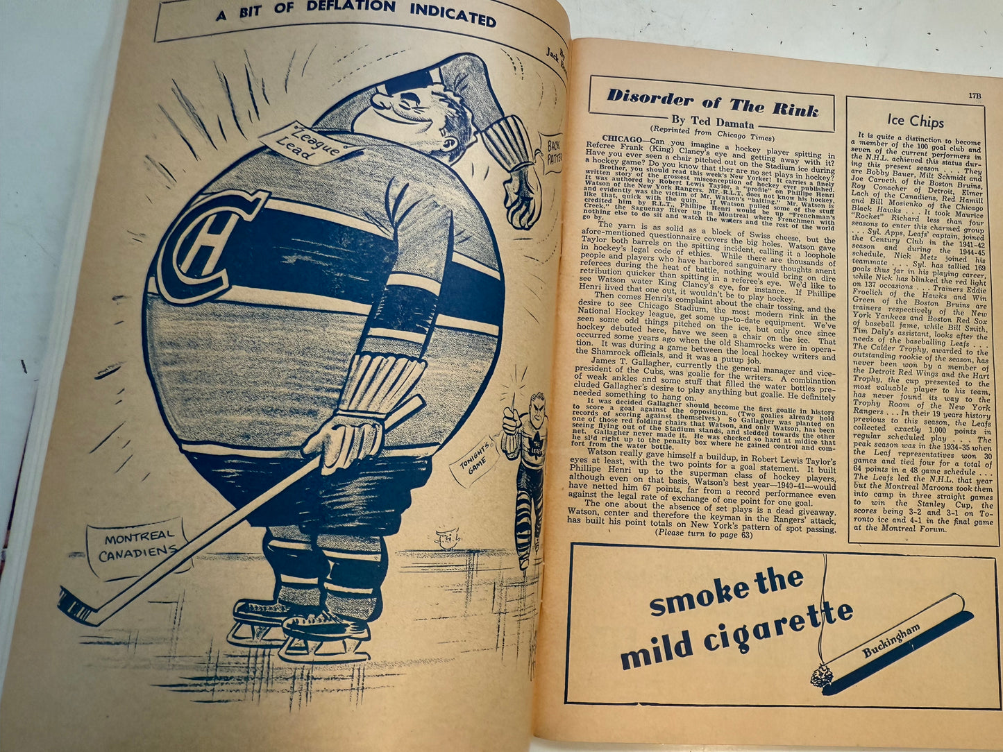 Toronto Maple Leafs NHL Hockey Program 1947