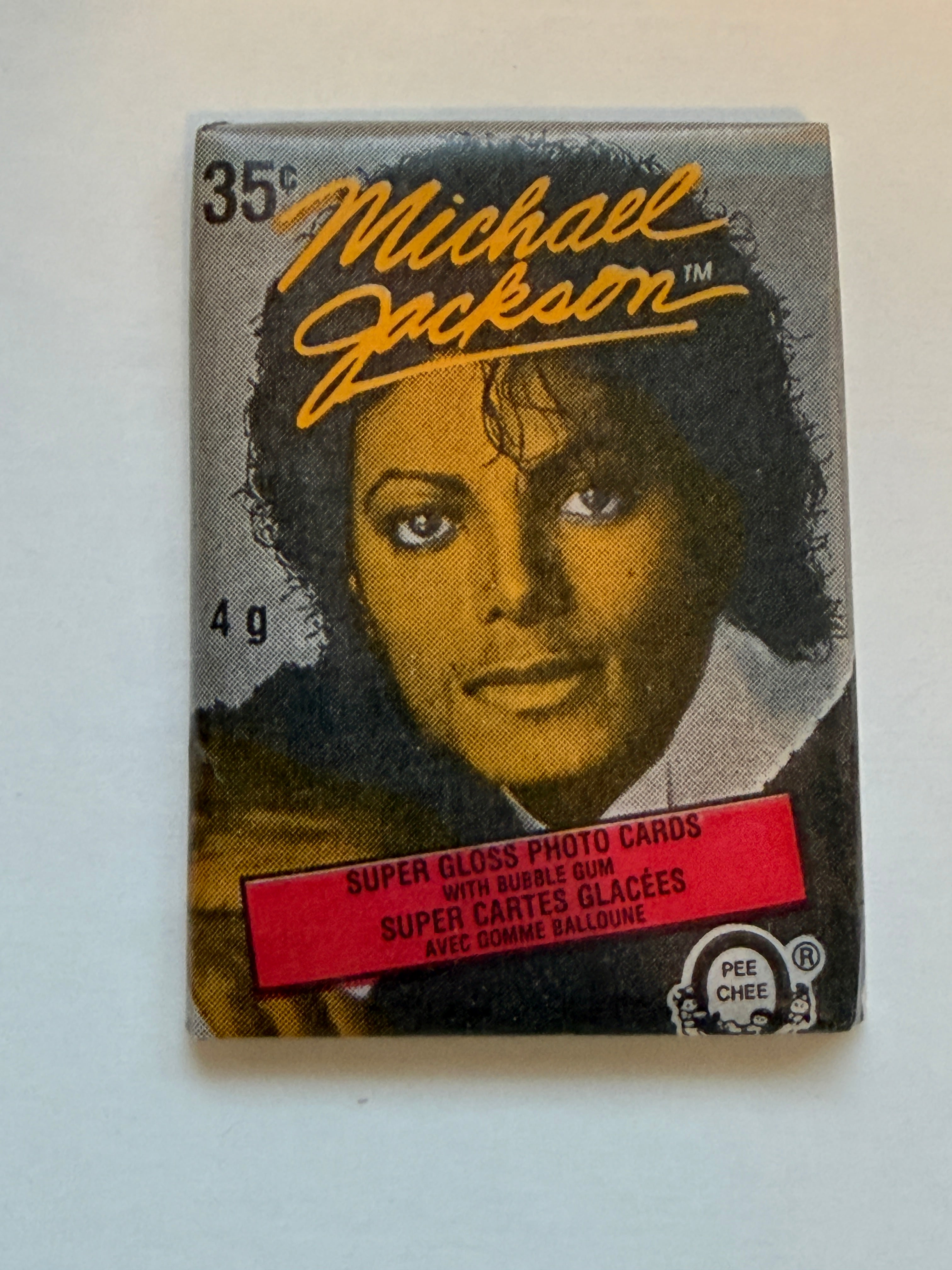 Michael Jackson superstar rare photo cards sealed Opc Canadian version pack 1984