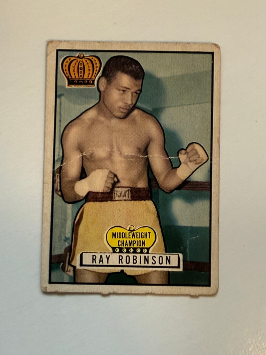 Sugar Ray Robinson rare vintage ringside boxing card 1951