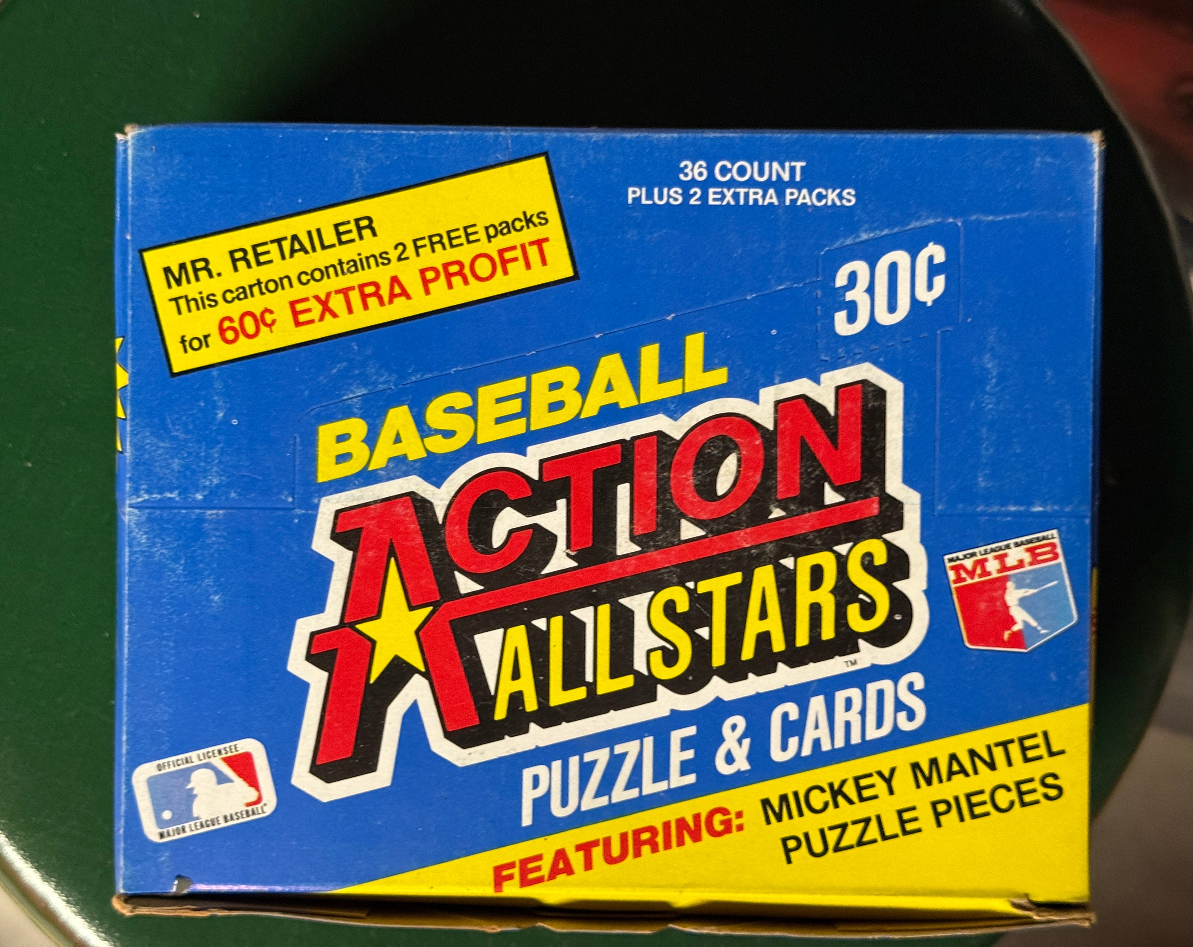 Baseball action, All-Stars photo cards, 36 pack Box 1983