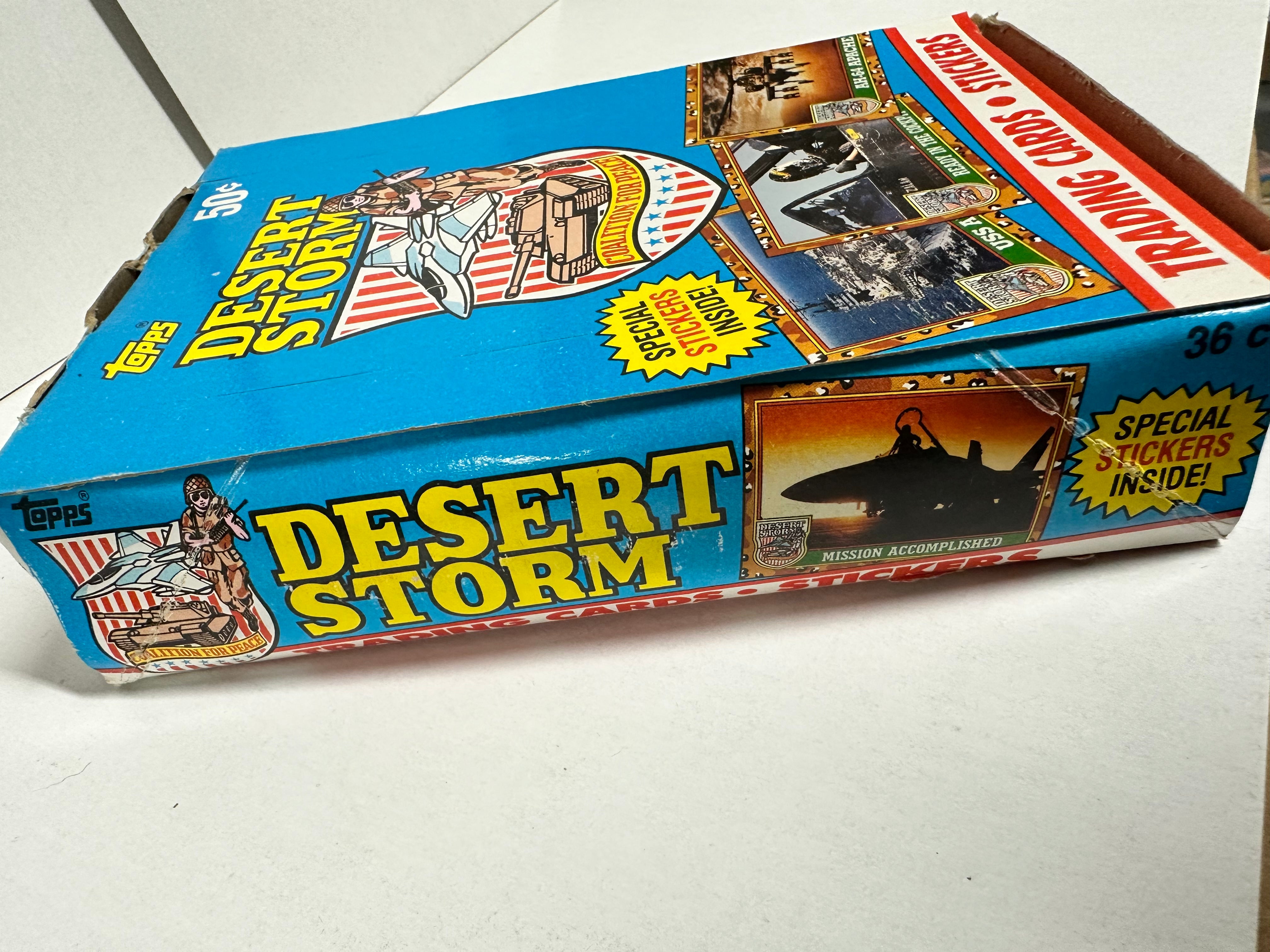 Desert Storm series 1 cards 36 packs box 1990s