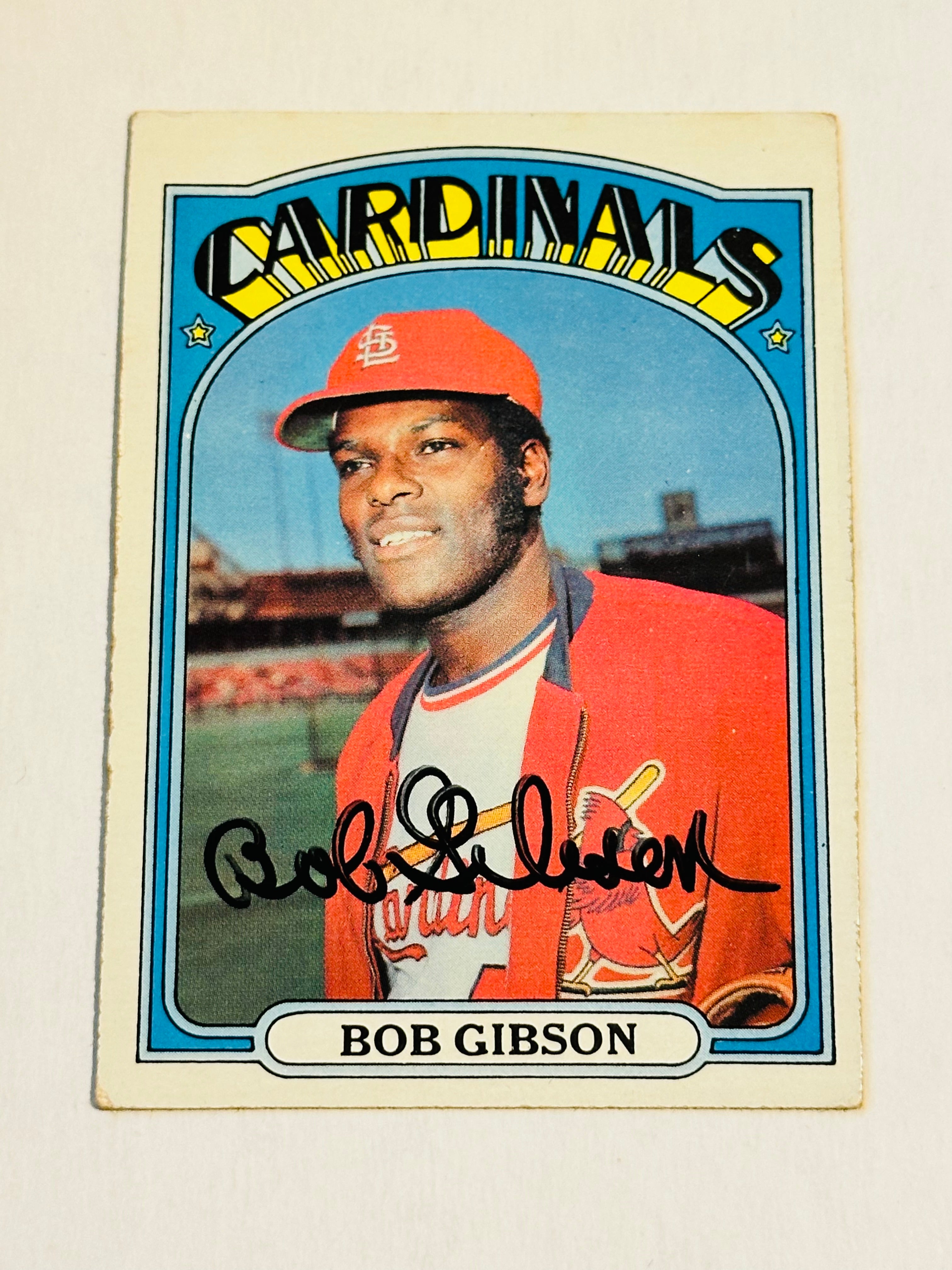 Bob Gibson Baseball legend autograph card with COA 1972