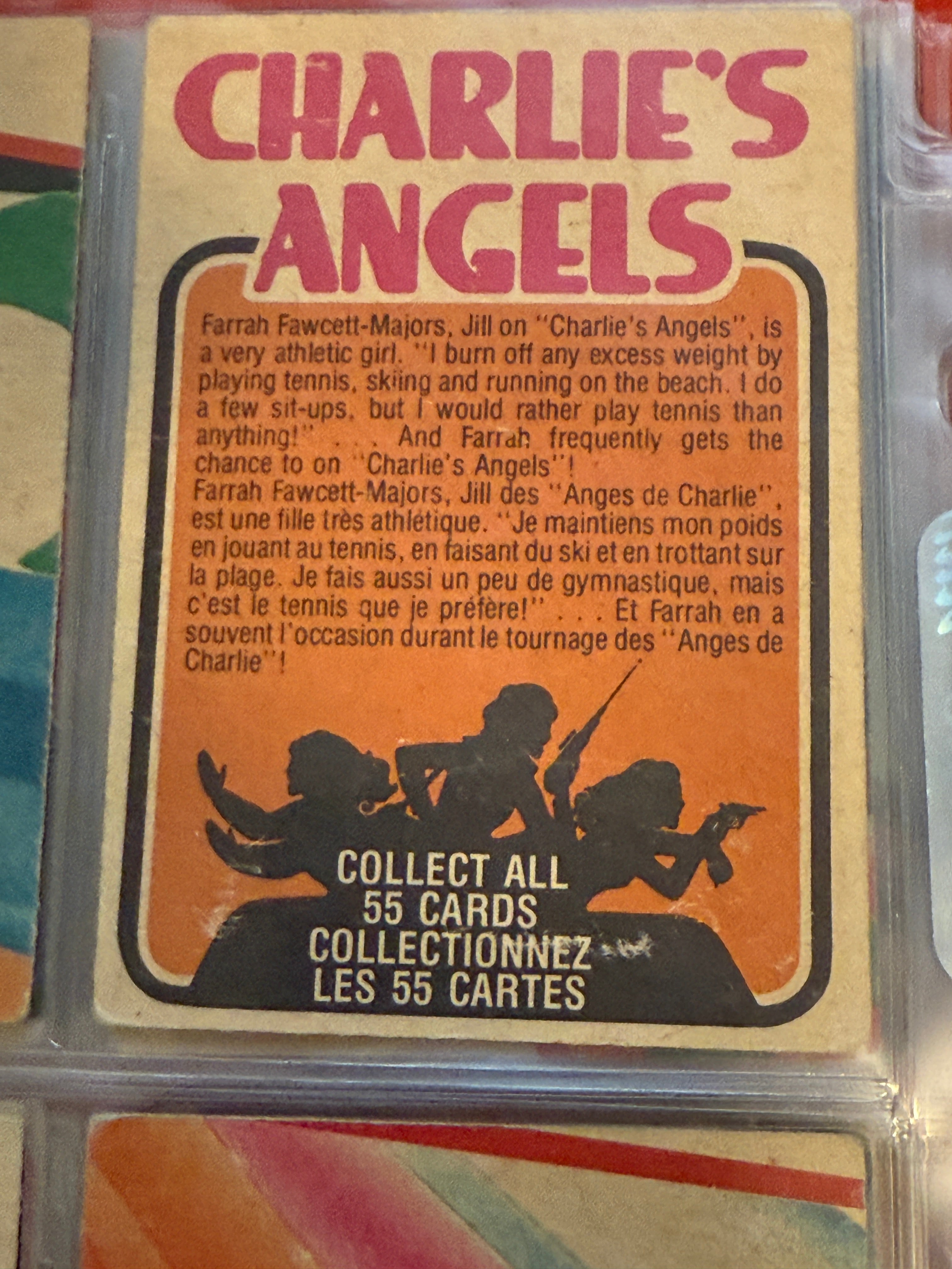 Charlie’s Angels TV show rare series 1 to 4 Opc Canadian with stickers complete set 1977