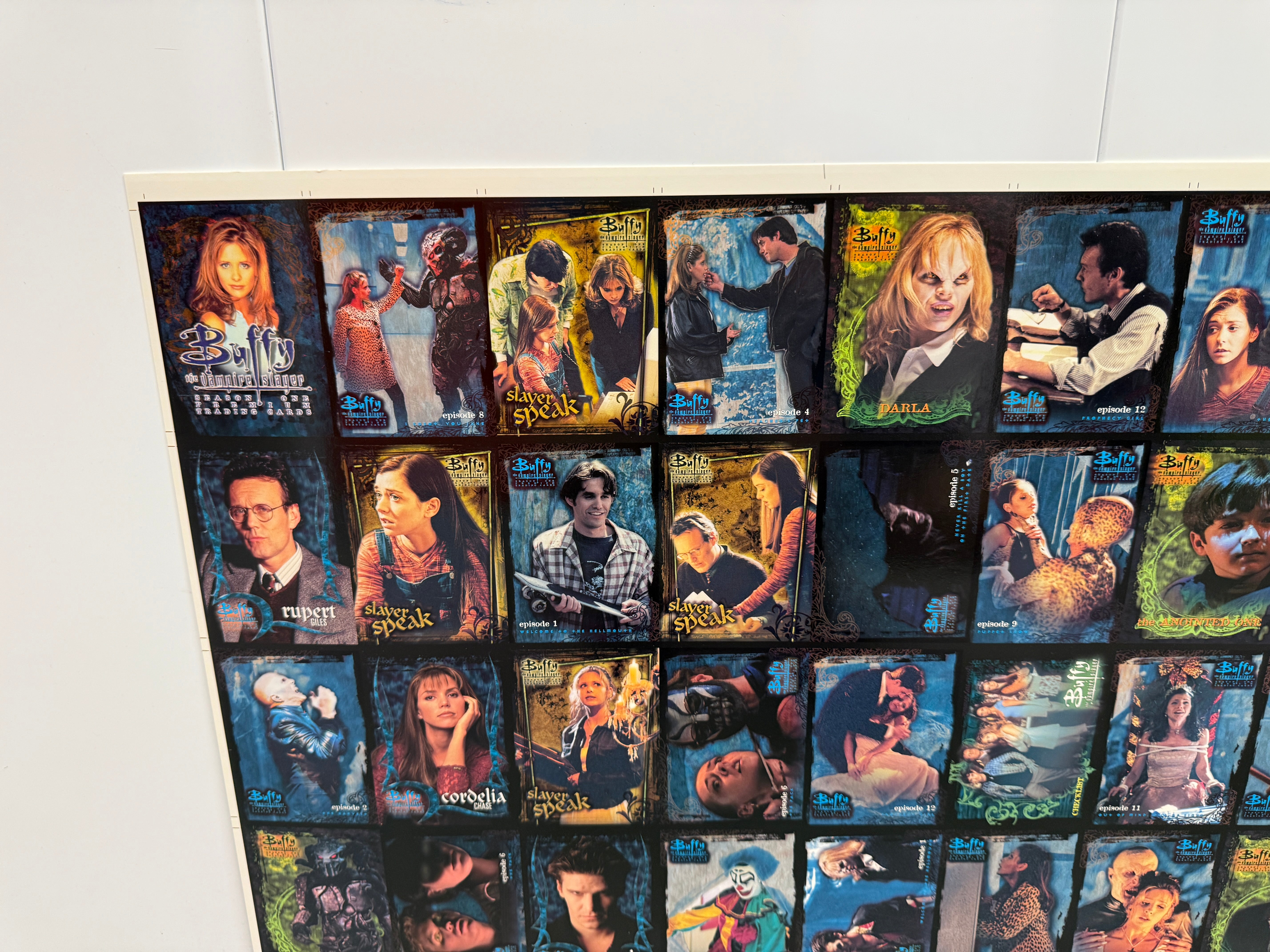 Buffy the Vampire Slayer series 1 uncut card sheet set 1998