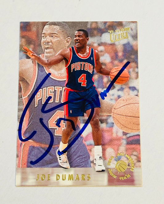 Joe Demars basketball legend sign card with COA