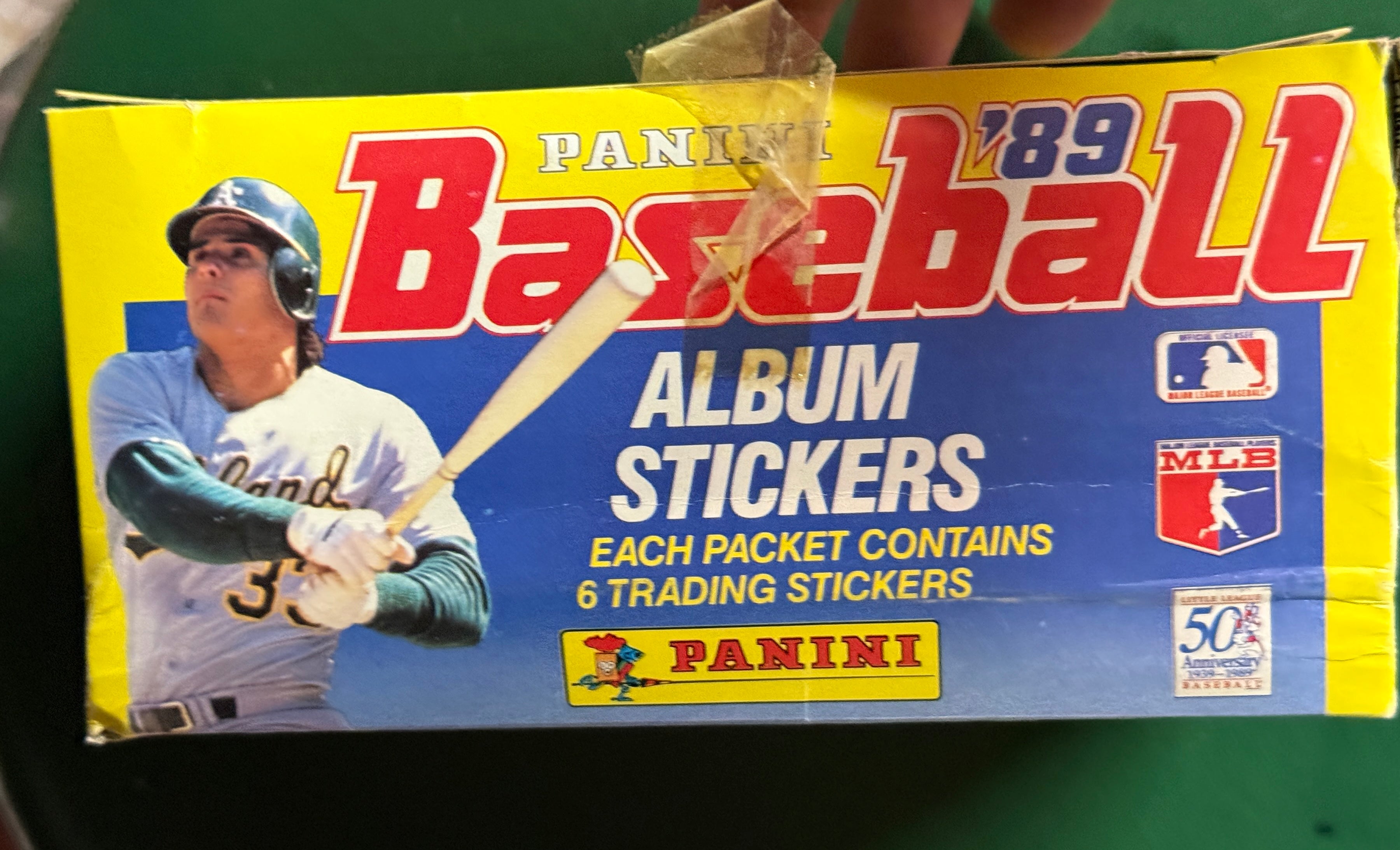 Baseball Panini rare full factory sealed 100 packs box from 1989