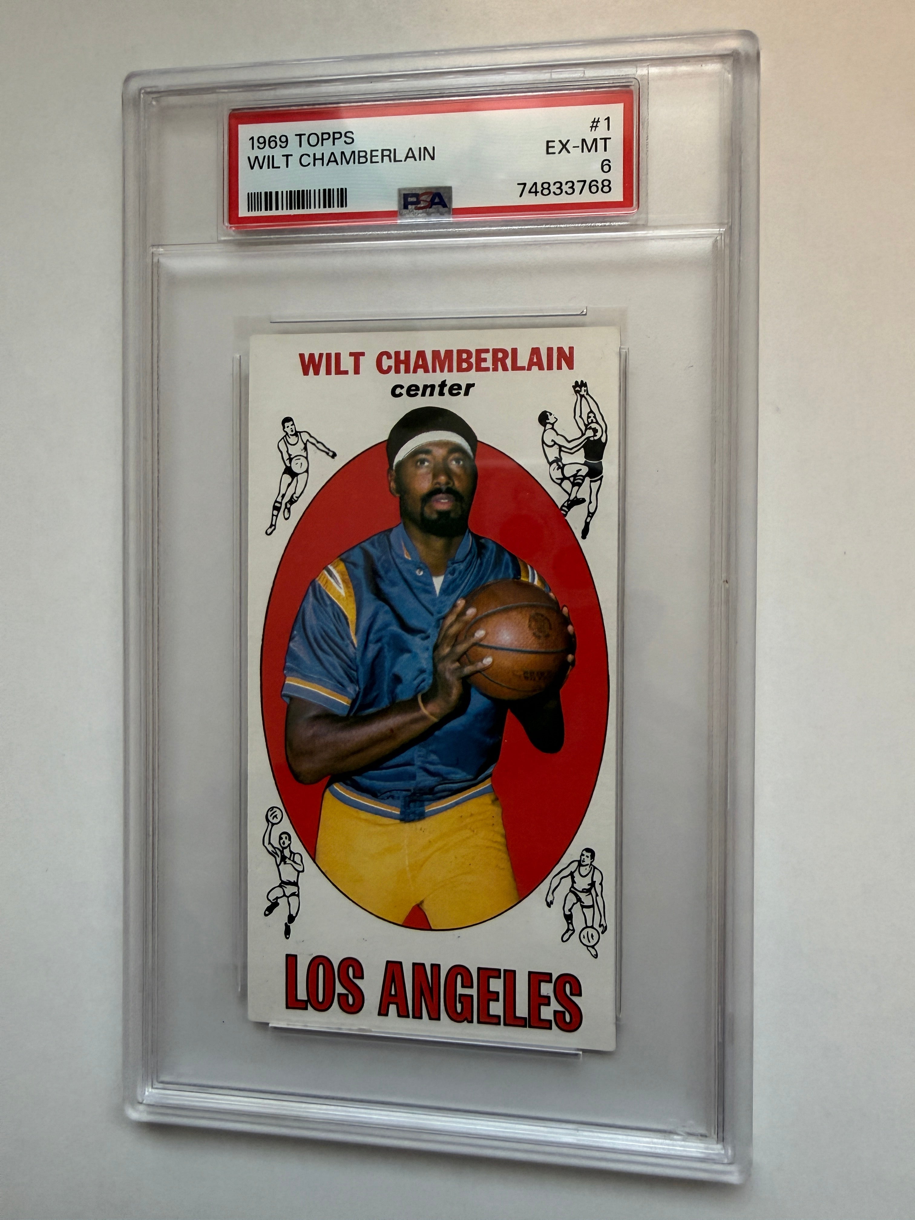 Wilt Chamberlain, NBA legend rare PSA 6 graded basketball card 1969