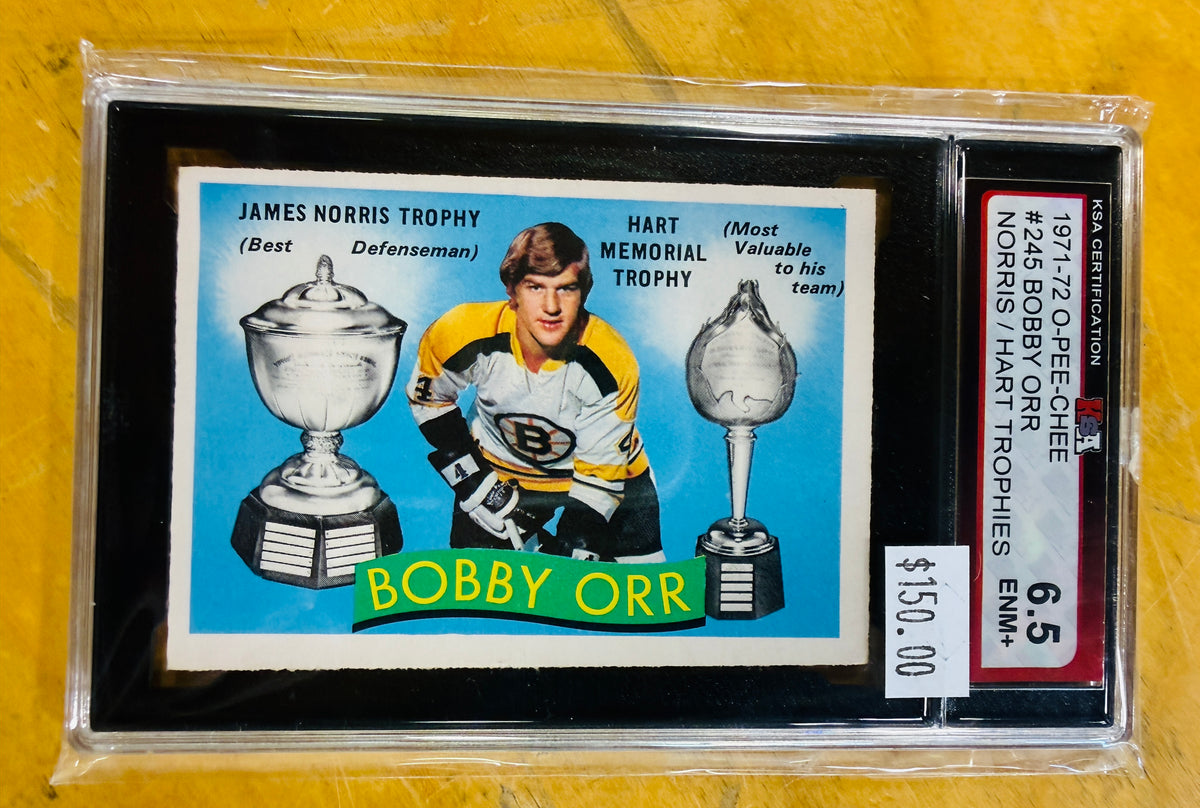 Bobby Orr opc hockey card KSA 6.5 graded 1971-72