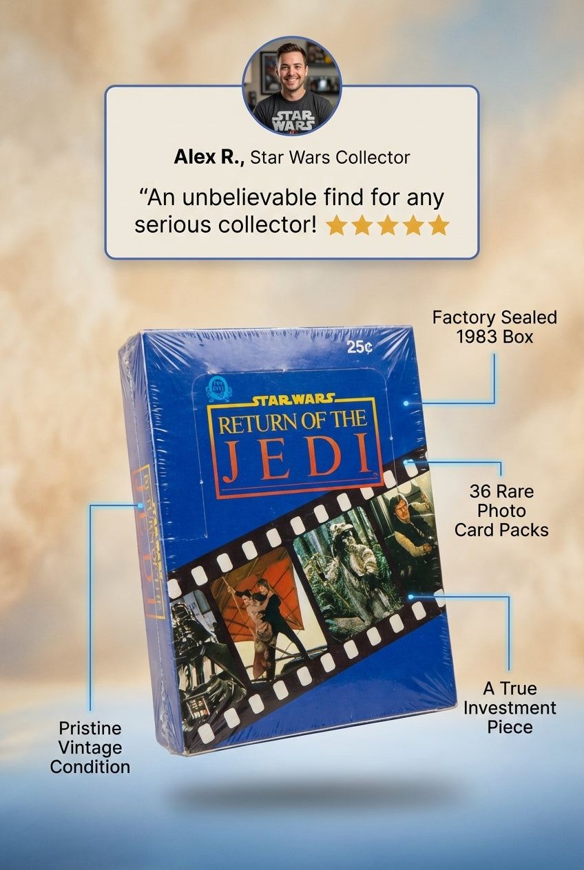 Return of the Jedi Opc Canadian rare sealed 36 packs box 1983
