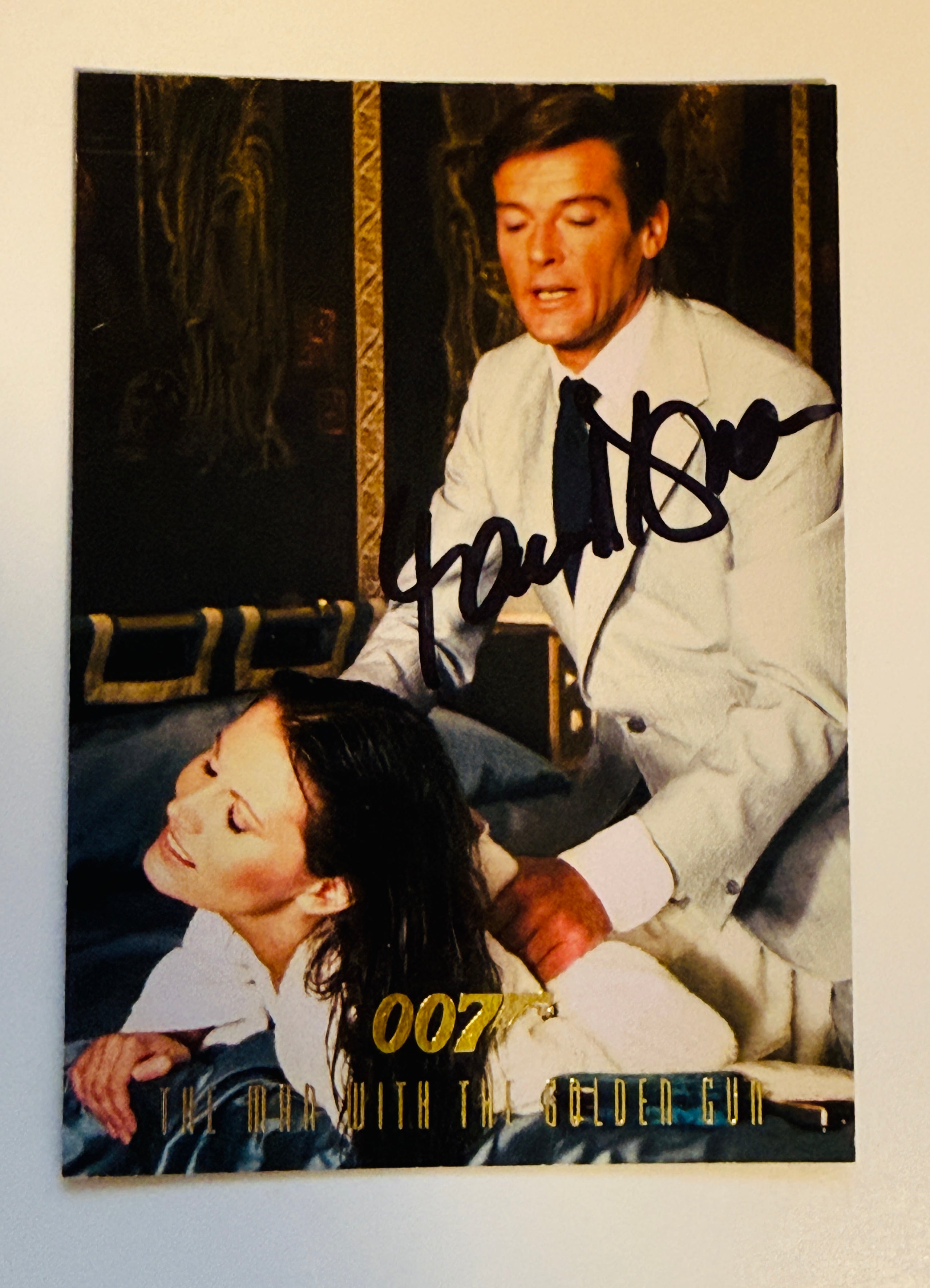 James Bond Movies rare Maud Adams signed in person card certified