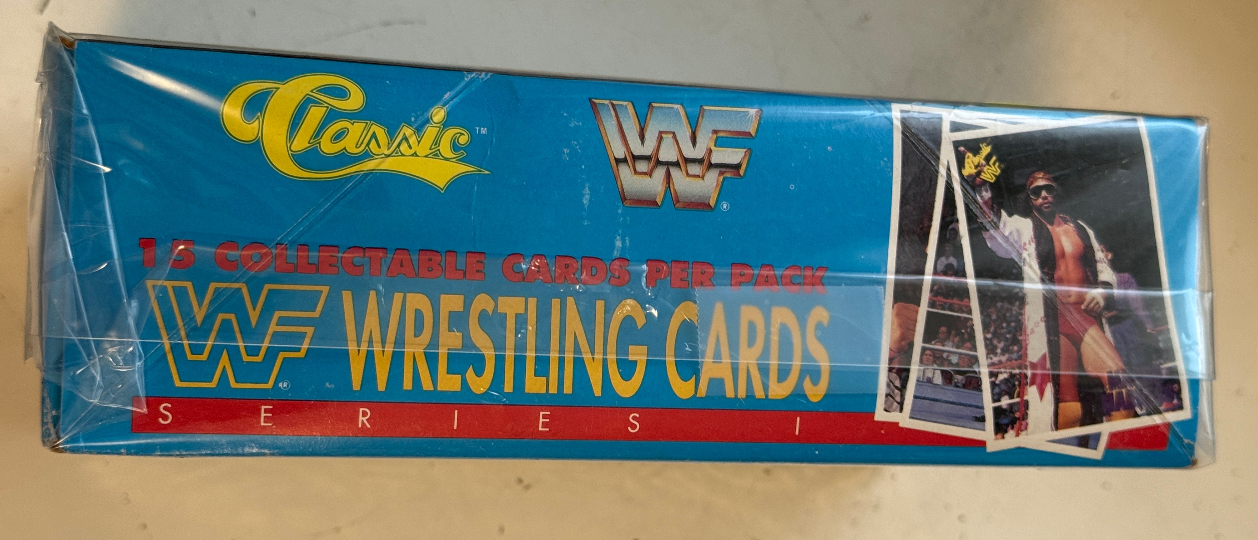 Wrestling Classic rare full box , sealed photo card packs box 1990