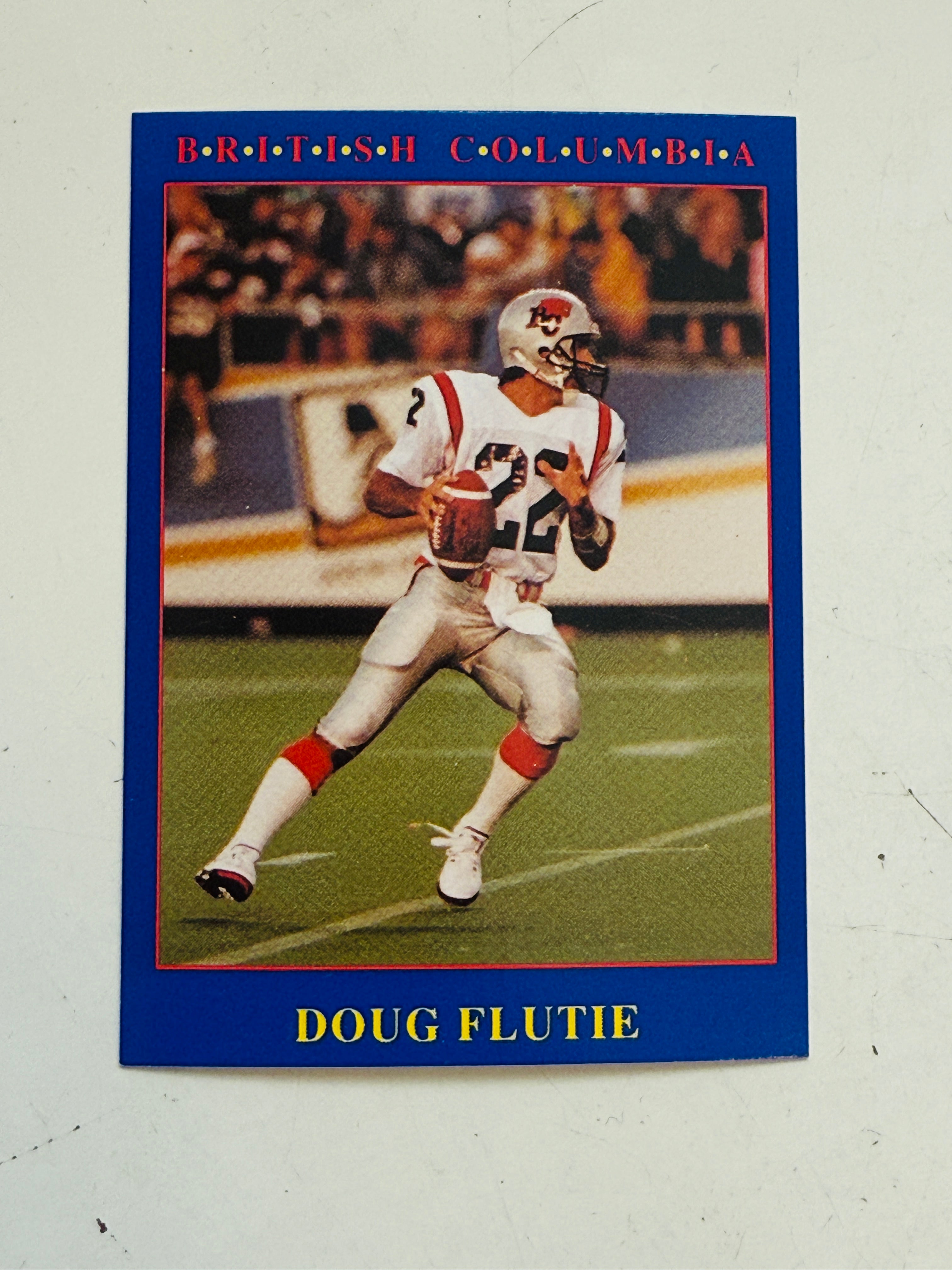 CFL football Doug Flutie rookie card 1990
