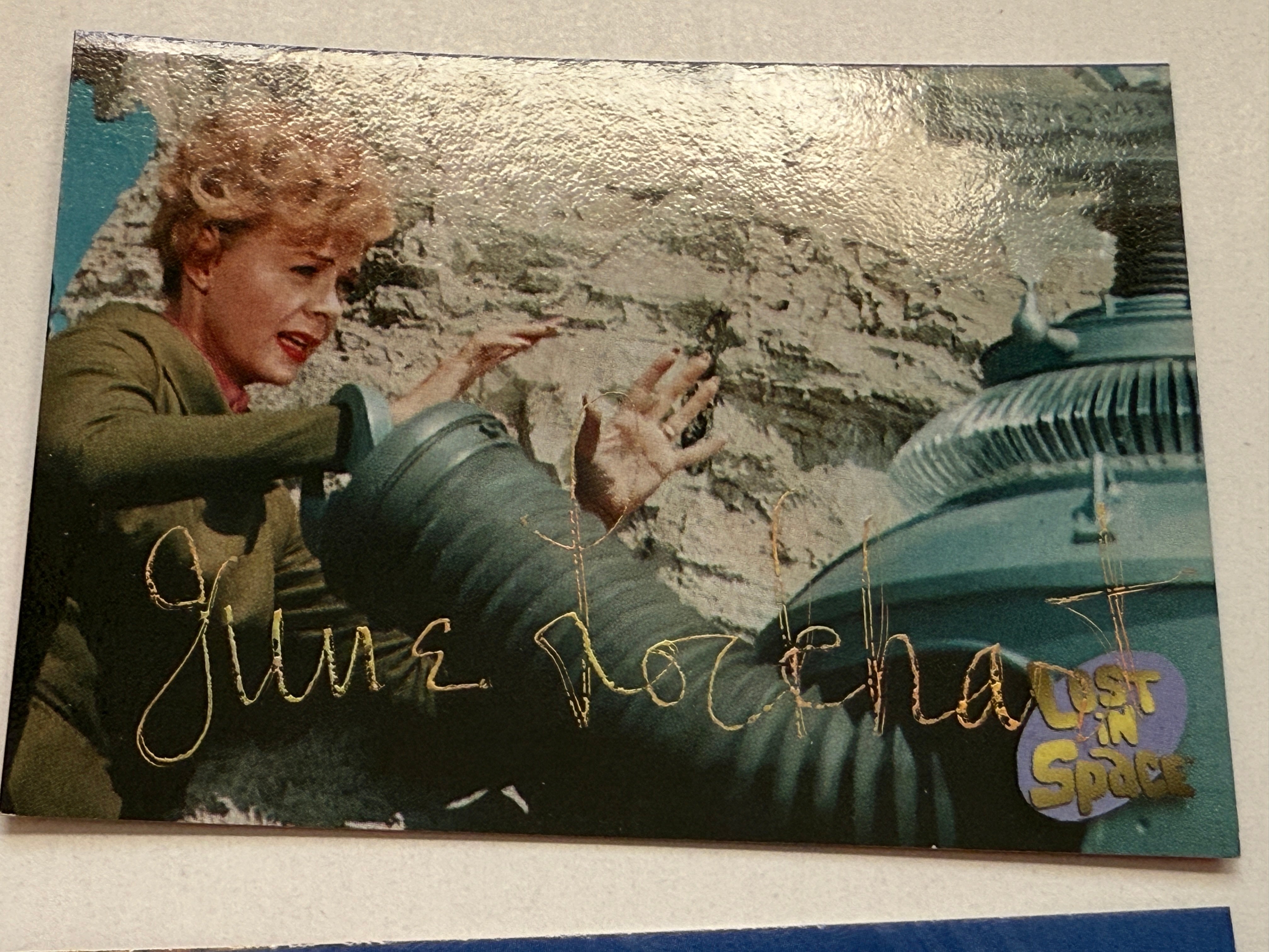 Lost in Space TV show June Lockhart signed in person card w/ COA