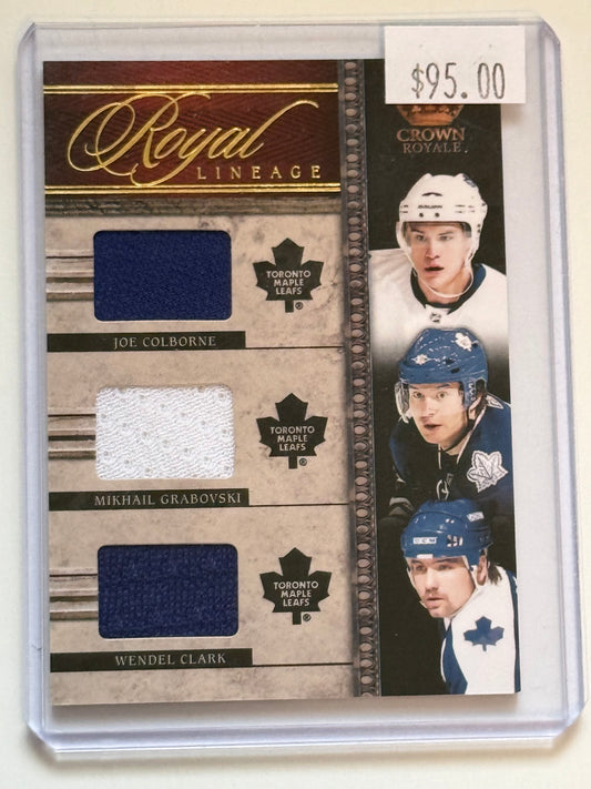 Toronto Maple Leafs triple memorabilia insert card