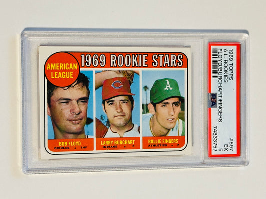 Rollie Fingers Topps rookie PSA 5 high grade baseball card 1969.