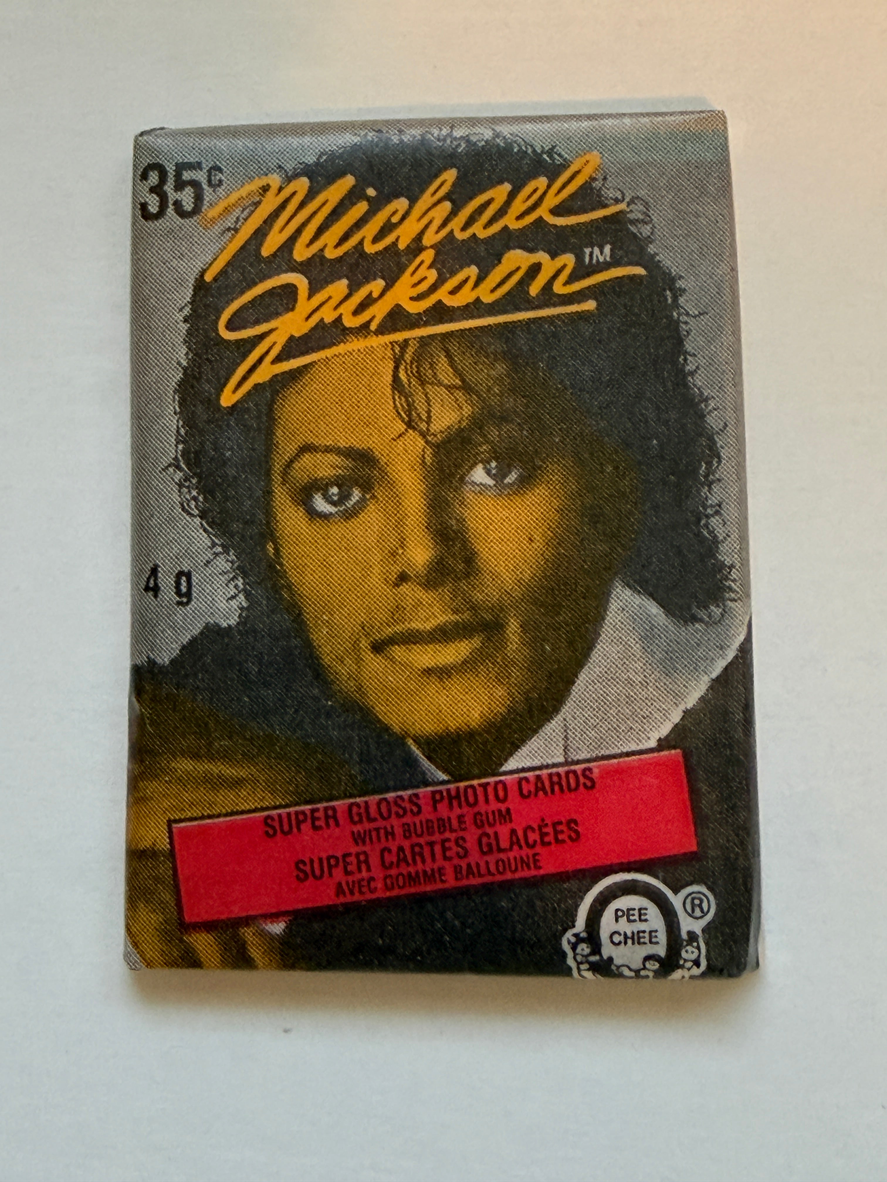 Michael Jackson superstar rare photo cards sealed Opc Canadian version pack 1984