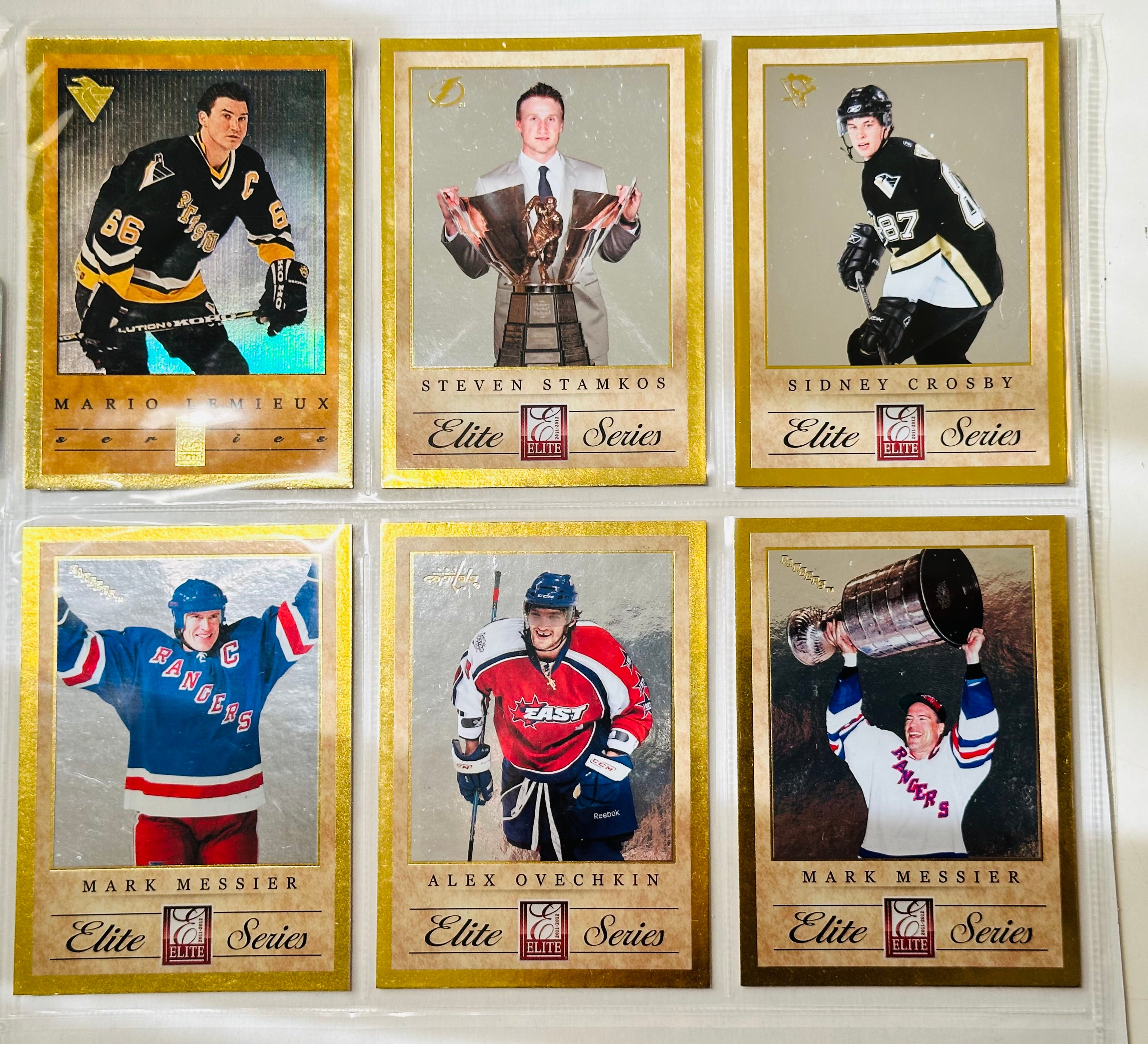 Panini hockey 6 Elite Superstar insert cards lot deal 2012