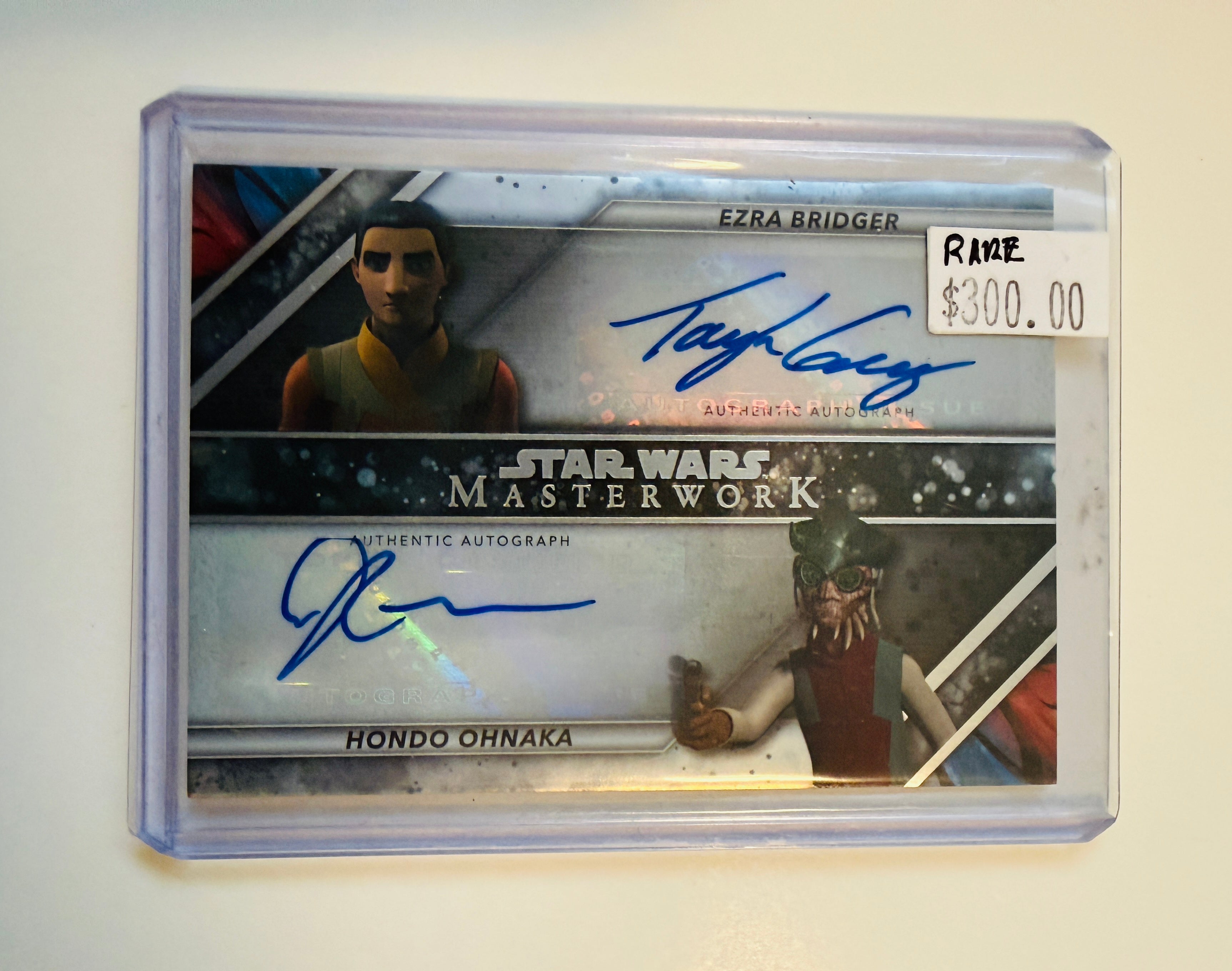 Star Wars Masterworks rare numbered double autograph insert card